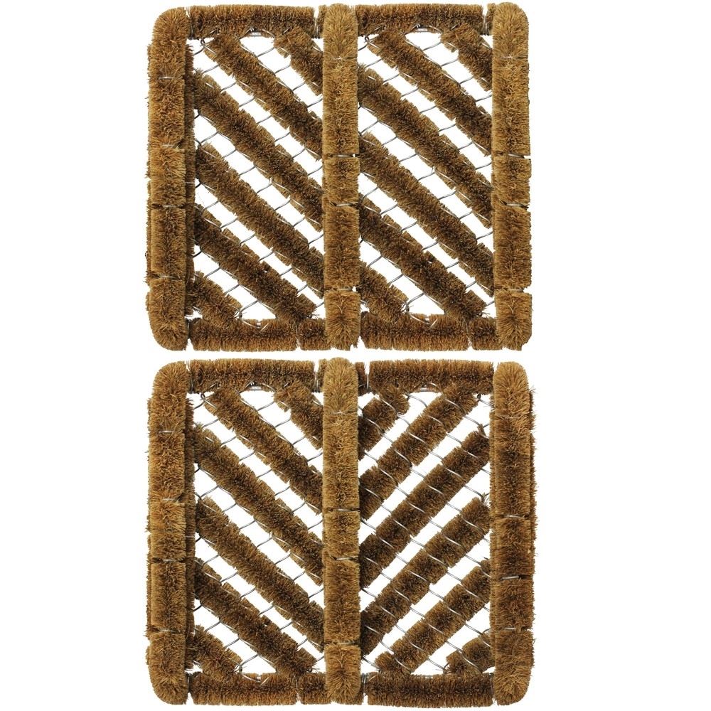 NATURAL COIR WIRE BOOT SHOE CLEANING SCRAPER DOOR MAT