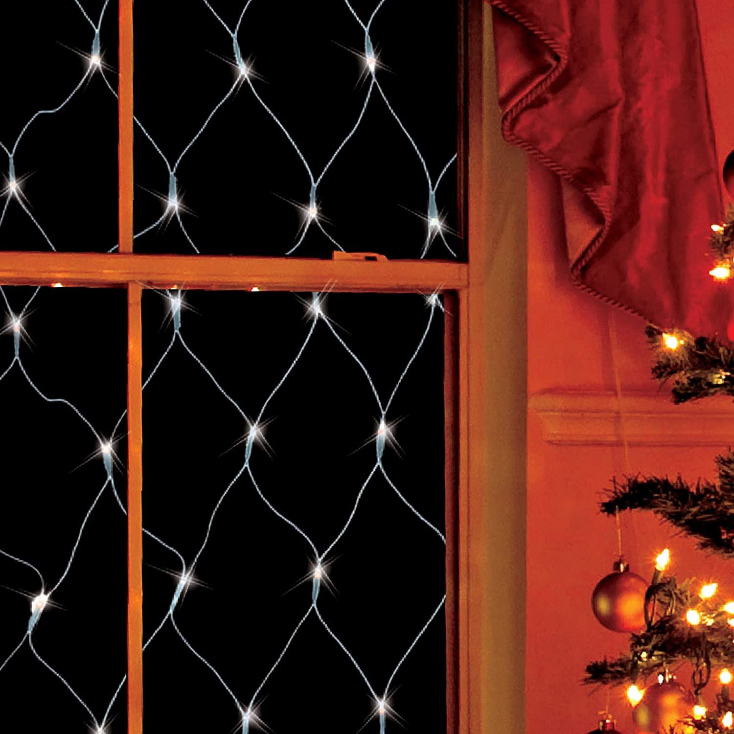 MULTIFUNCIÓN INTERIOR EXTERIOR 1.2MX1.8M 200 LED RED DE CAZA LUCES NAVIDAD - Imagen 20 de 23