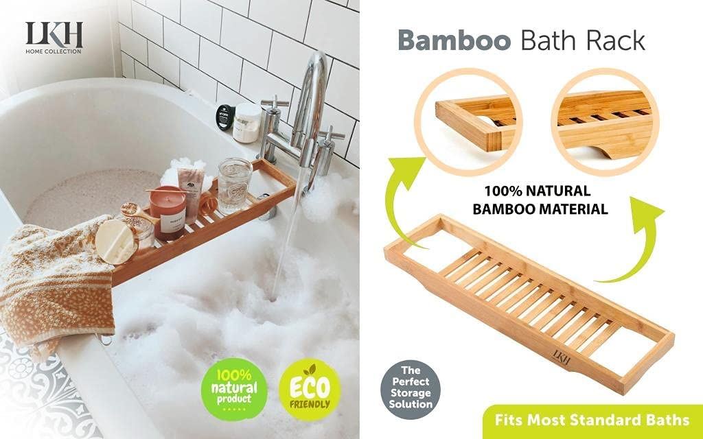 BAMBUS HOLZ ÜBER BADEWANNE CADDY RACK BADEZIMMERREGAL AUFBEWAHRUNG BUCHHALTER - Bild 20 von 26