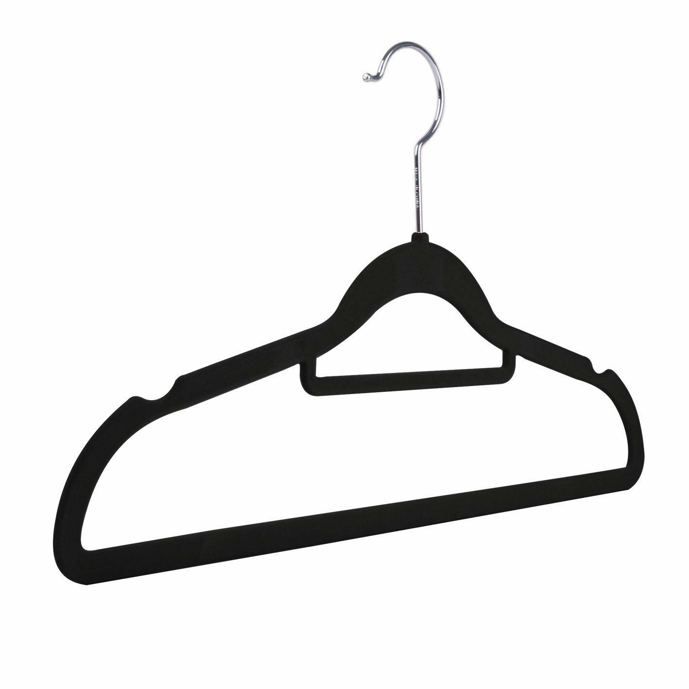 10 PIEZAS ROPA DE TERCIOPELO FLOCADO FUERTE TACTO SUAVE PERCHAS AHORRANDO ESPACIO ADULTO - Imagen 10 de 13