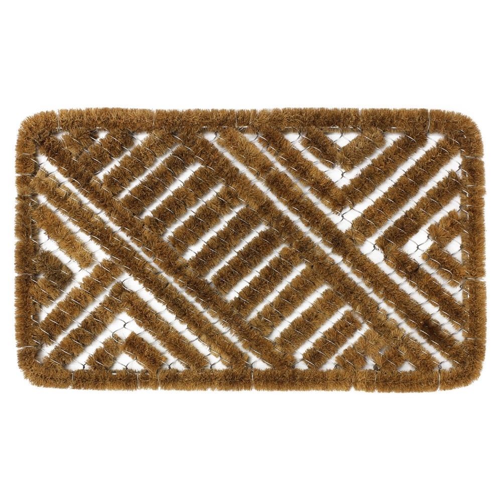NATURAL COIR WIRE BOOT SHOE CLEANING SCRAPER DOOR MAT ENTRANCE OUTDOOR