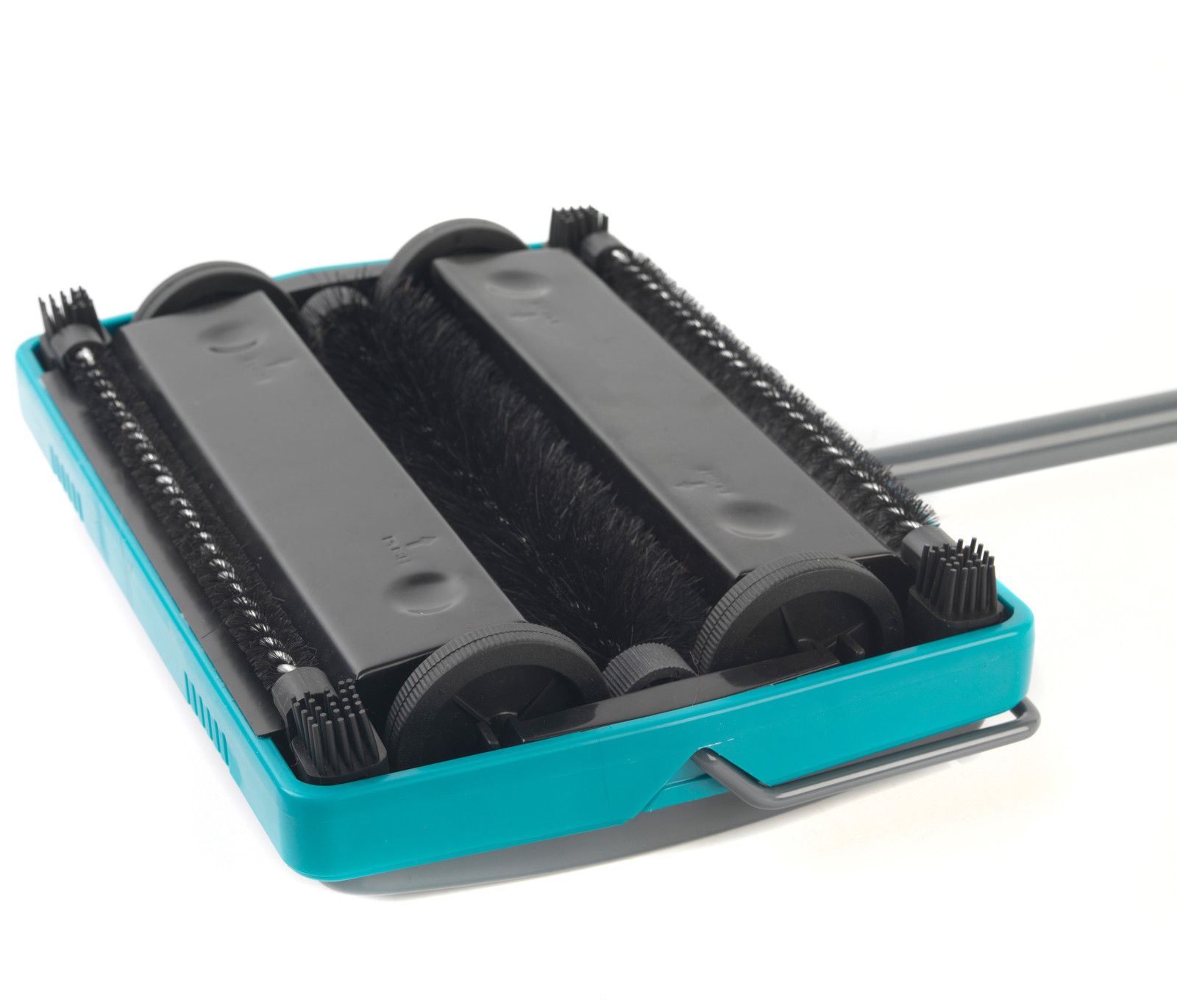 BELDRAY BLUE GREY CARPET SWEEPER MANUAL RUG CARPET CLEANER 3 BRUSH