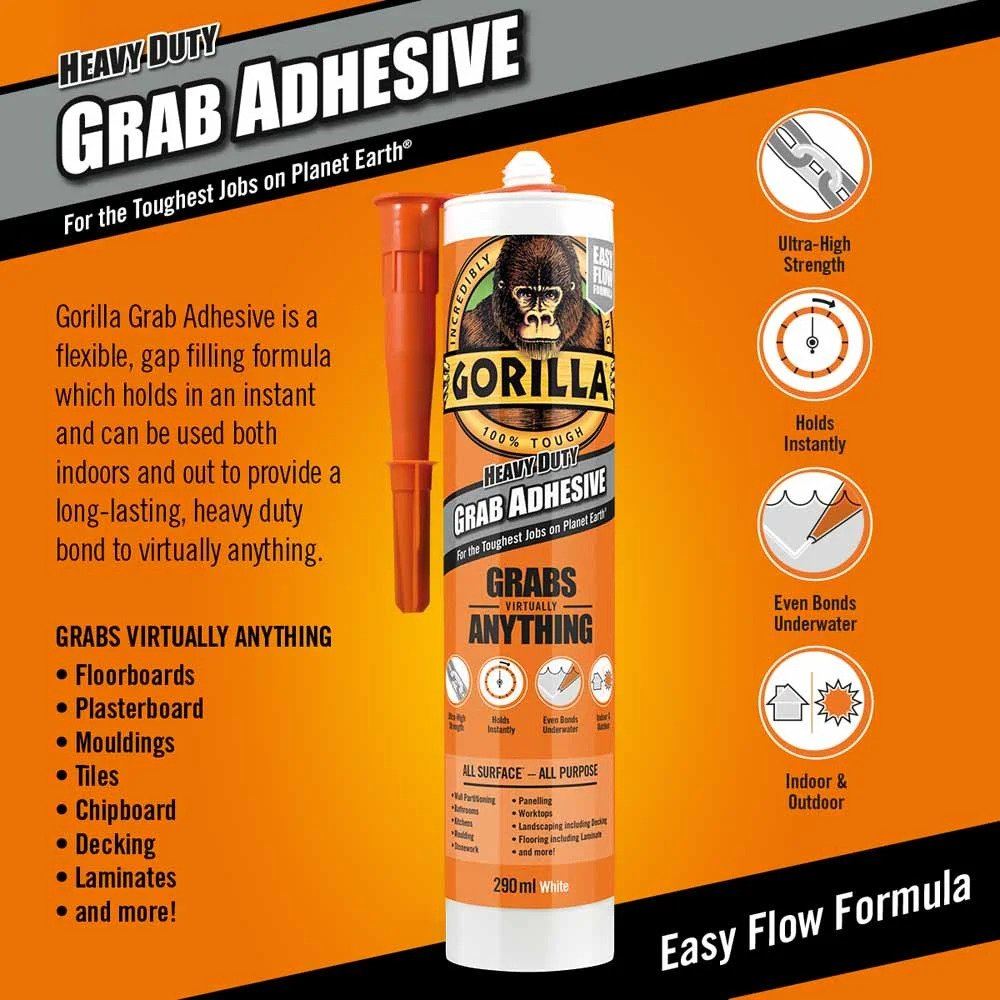 GORILLA ADHESIVE SUPER GLUE WATERPROOF STRONG TAPE FIXTURE SOLUTIONS eBay