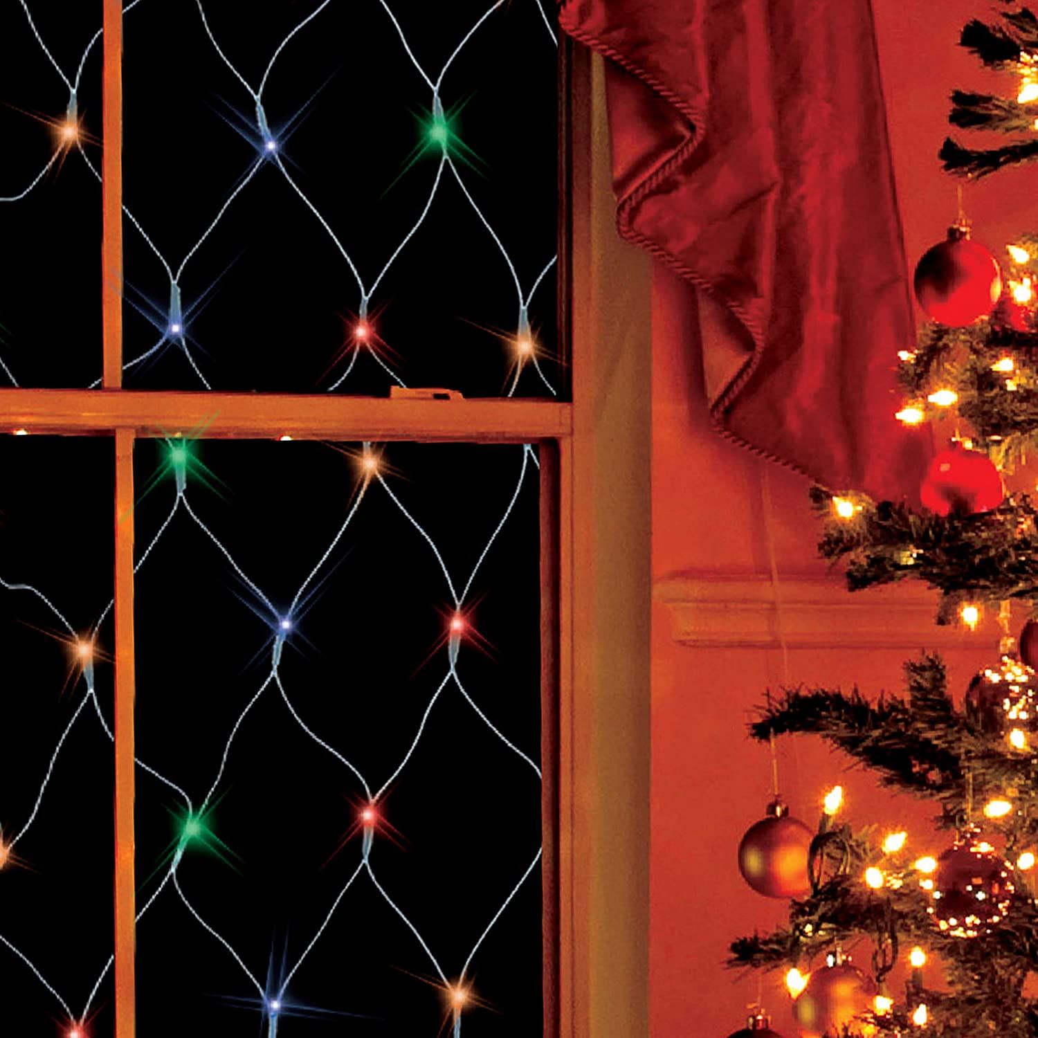 MULTIFUNCIÓN INTERIOR EXTERIOR 1.2MX1.8M 200 LED RED DE CAZA LUCES NAVIDAD - Imagen 15 de 23