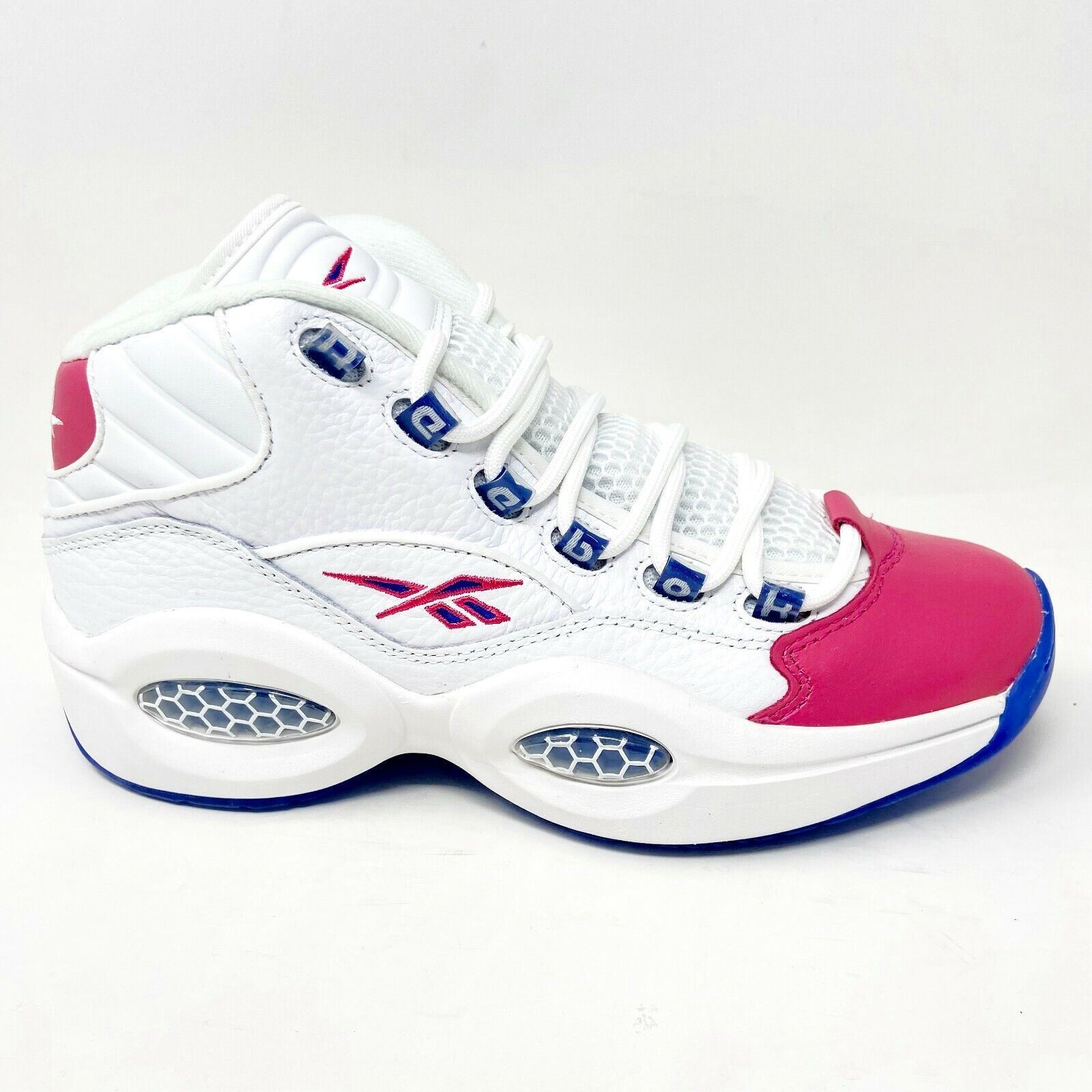 Reebok Question Mid Eric Emanuel Pink Toe White Mens Sneakers