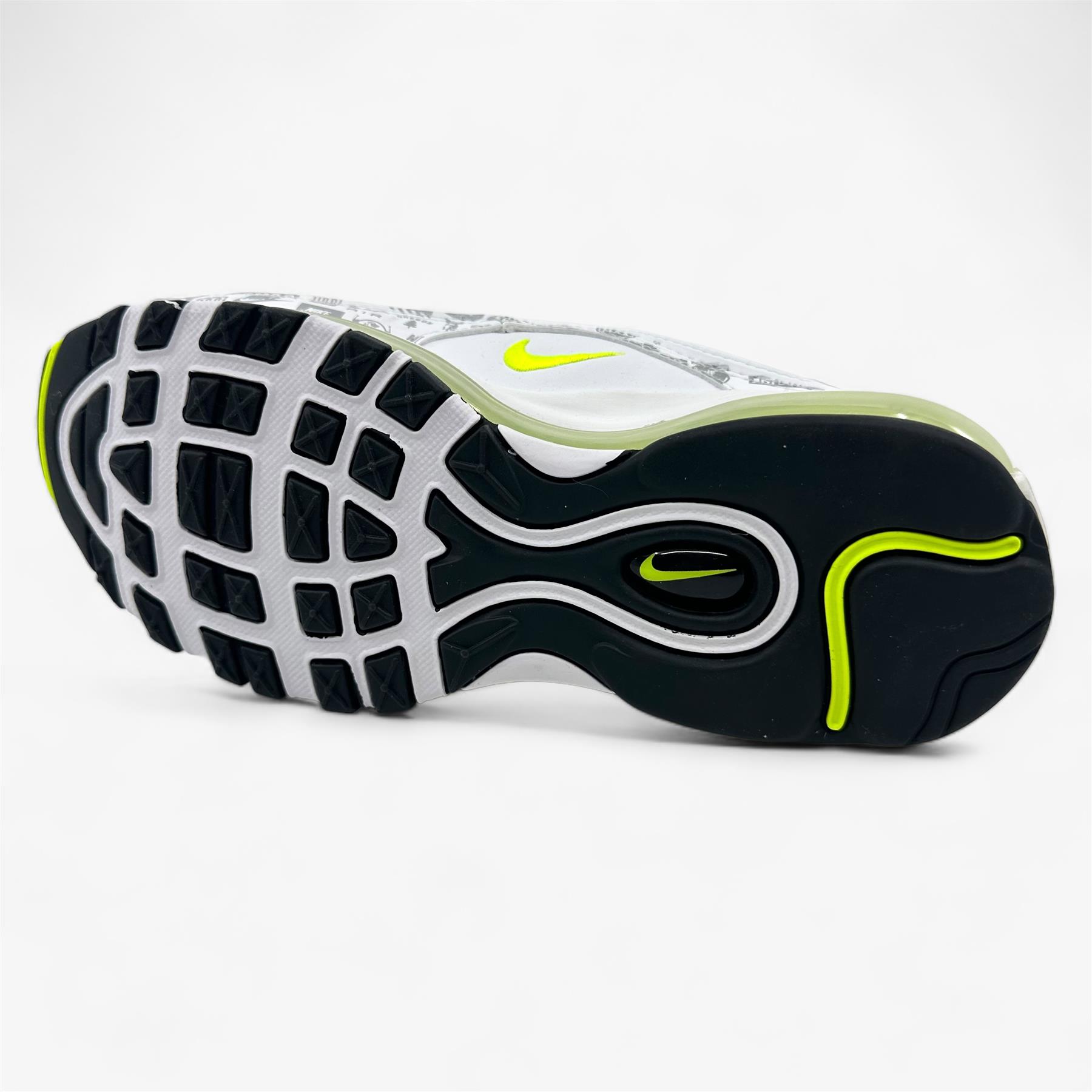 Nike Air Max 97 (GS) White Volt Black Pure Platinum Kids Size 5 