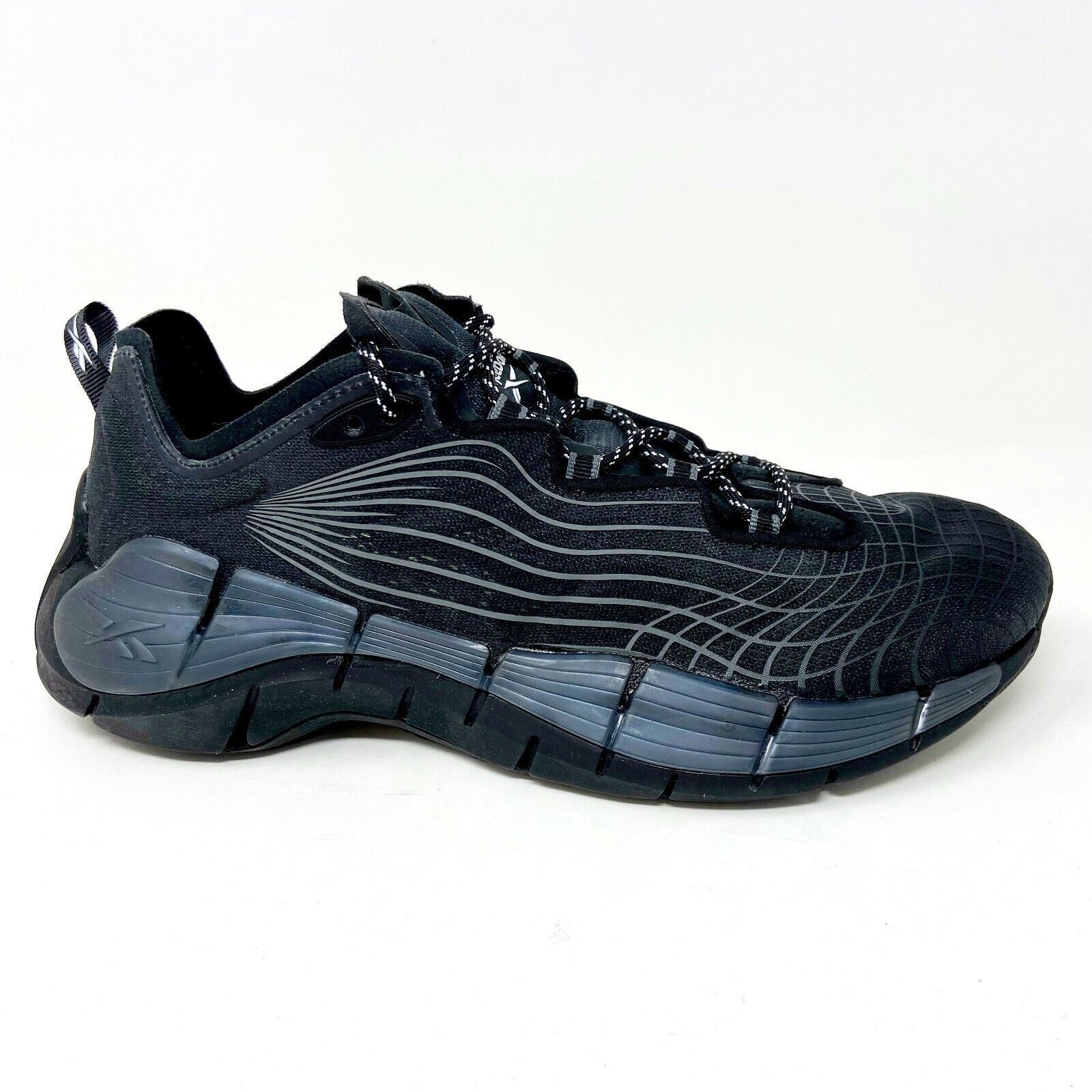 Reebok Zig Kinetica II Core Black Grey Energy Glow Mens Running