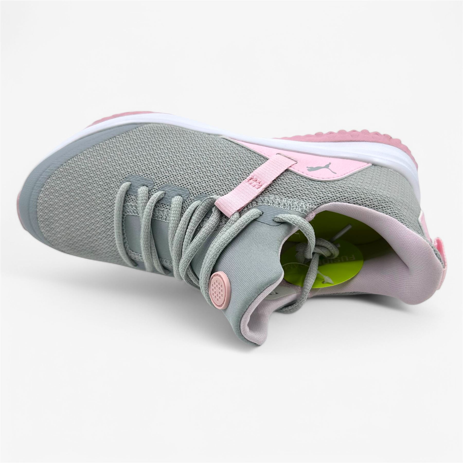PUMA GOLF シューズ グレー/ピンク PUMA Fusion Evo High Rise Pink Lady Kids Girls Spikeless Golf