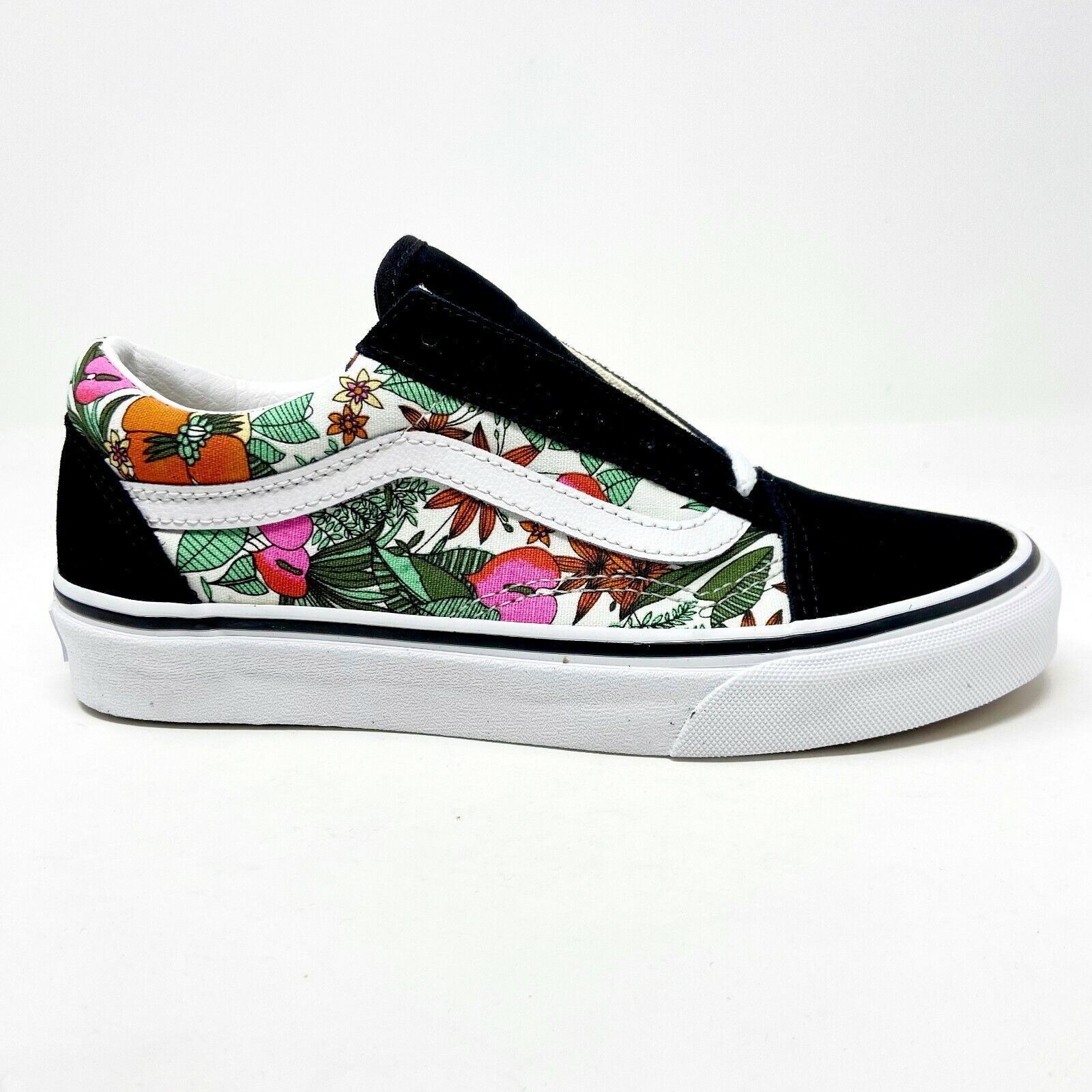 Vans Old Skool (Multi Tropical) Black True White Floral Womens