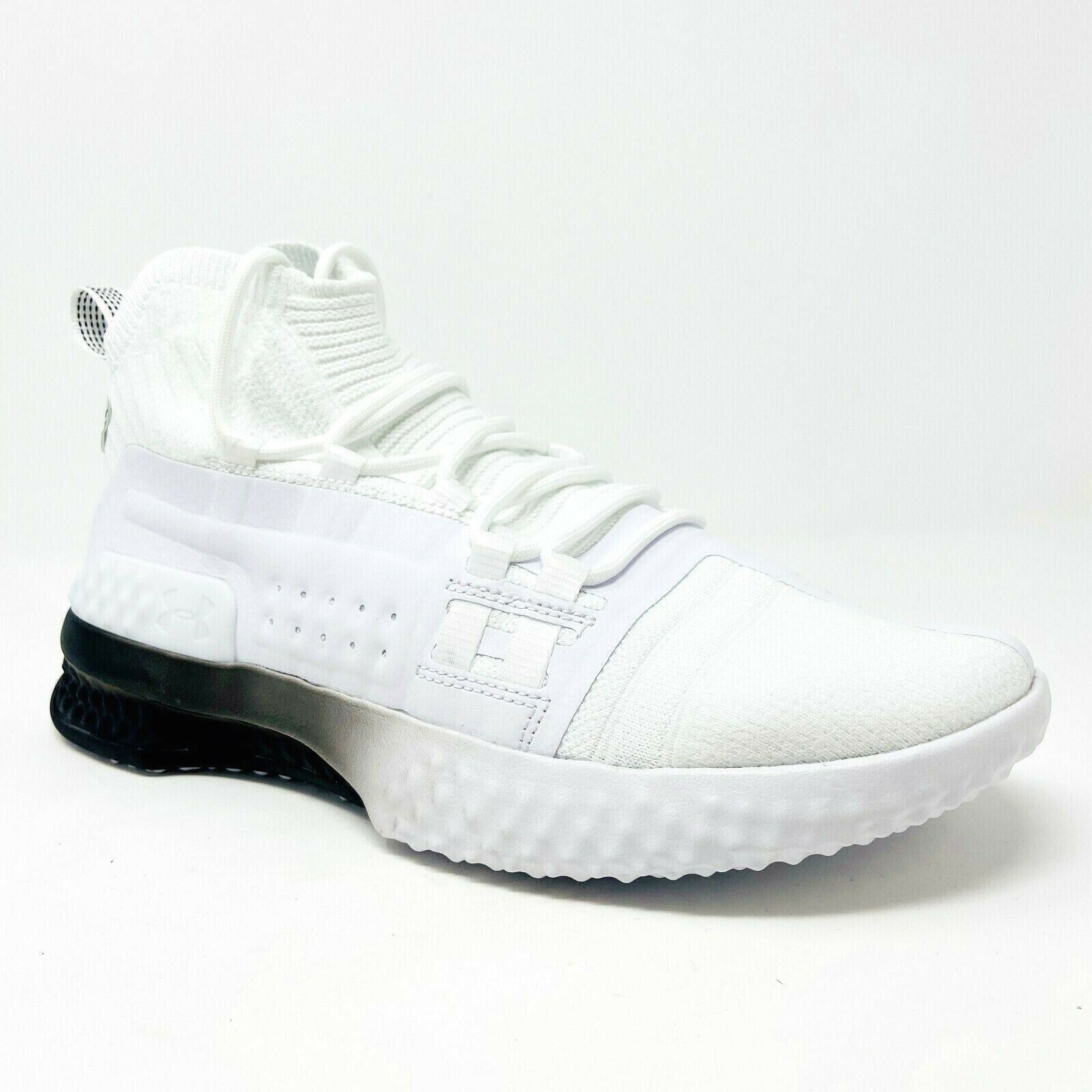 Under Armour x Project Rock Delta White Black Mens Training Shoes