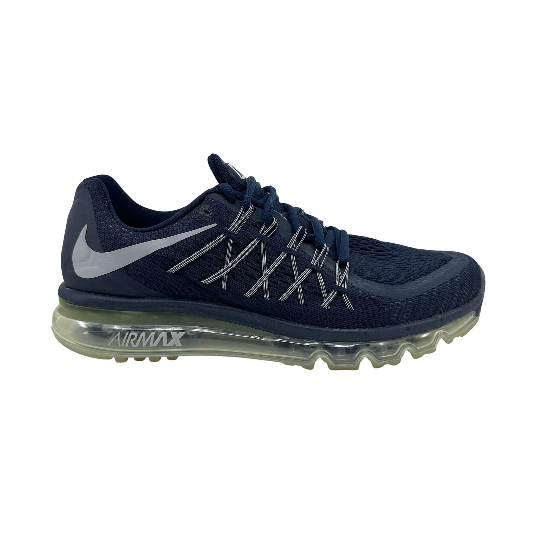 Nike Air Max 2015 Obsidian Navy Wolf Grey Mens Athletic Sneaker | eBay