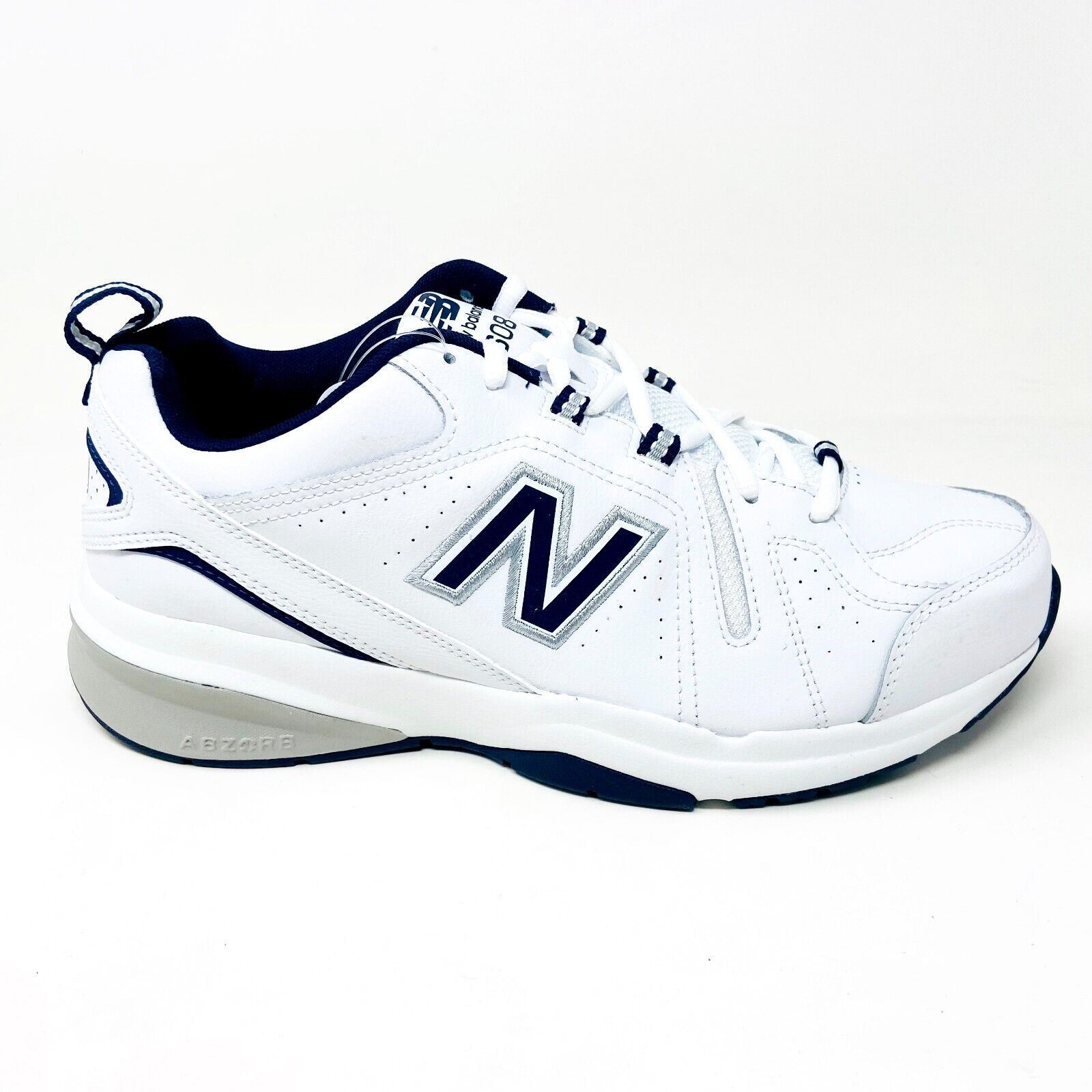 New Balance 608 White Navy Mens Casual Comfort Training Sneaker