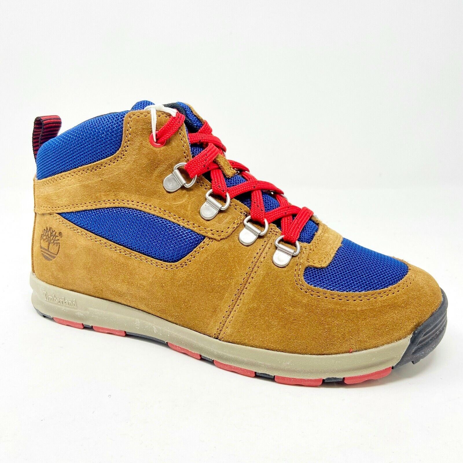 ティンバーランドウェッジヒール Timberland GT Scramble Mid Wheat Blue Red Kids Nubuck Outdoor