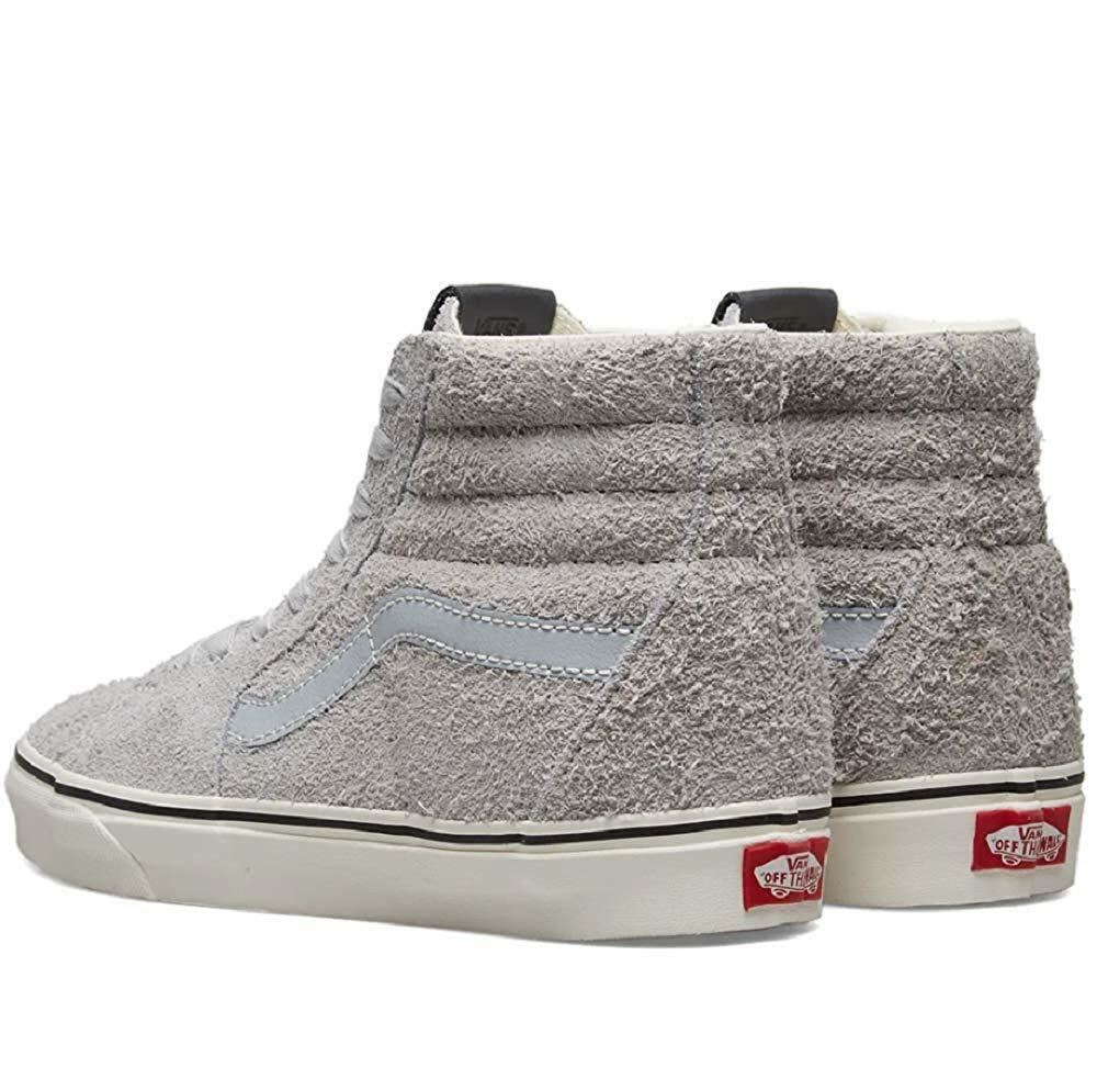 Vans SK8 Hi (Hairy Suede) Gray Dawn White Mens Suede