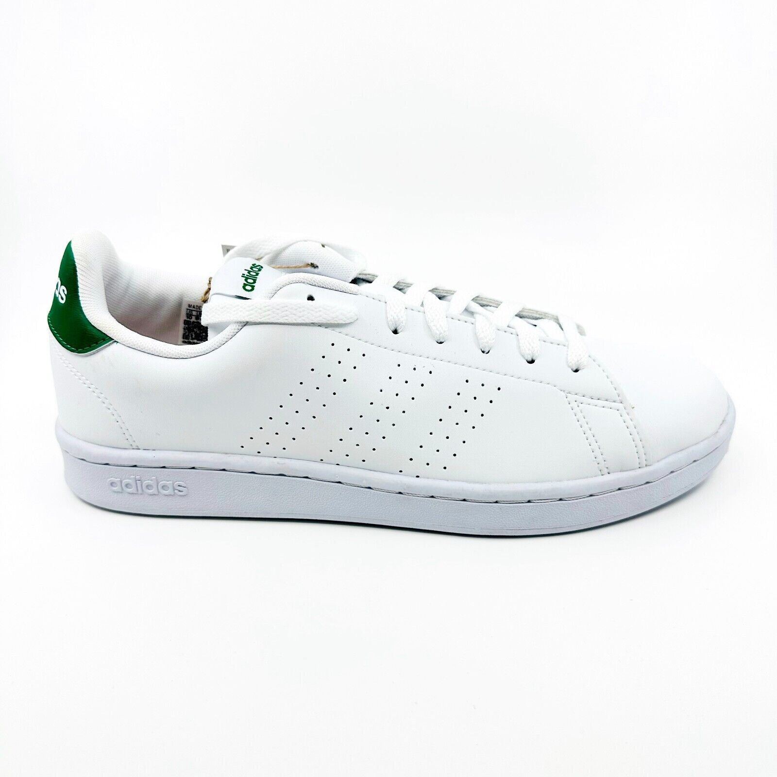 Adidas Advantage White Green Mens Athletic Tennis Sneakers  display picture 3