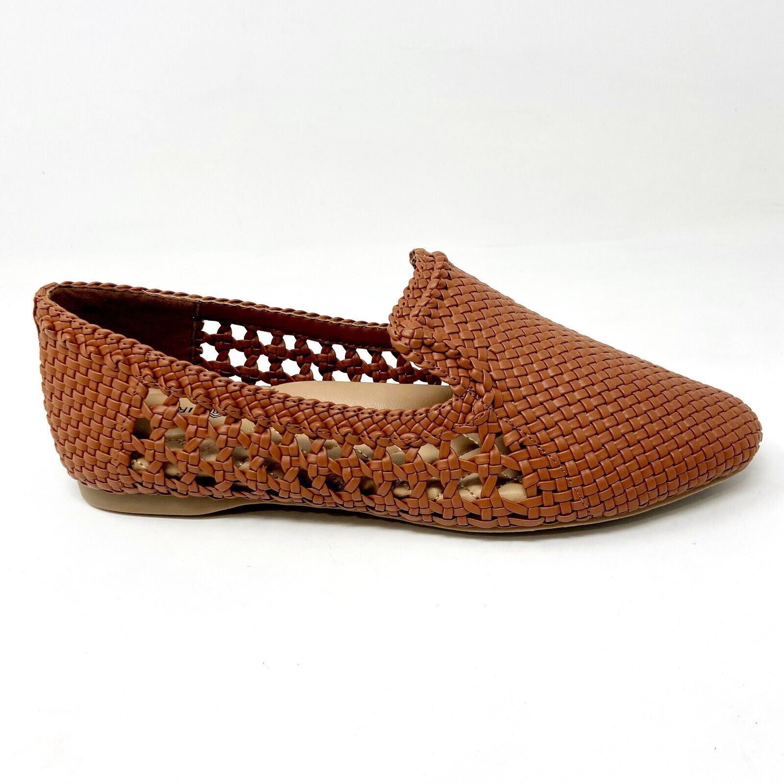 Birdies The Starling Cognac Woven Womens Vegan Leather Slip On Flats Loafers - Picture 10 of 10