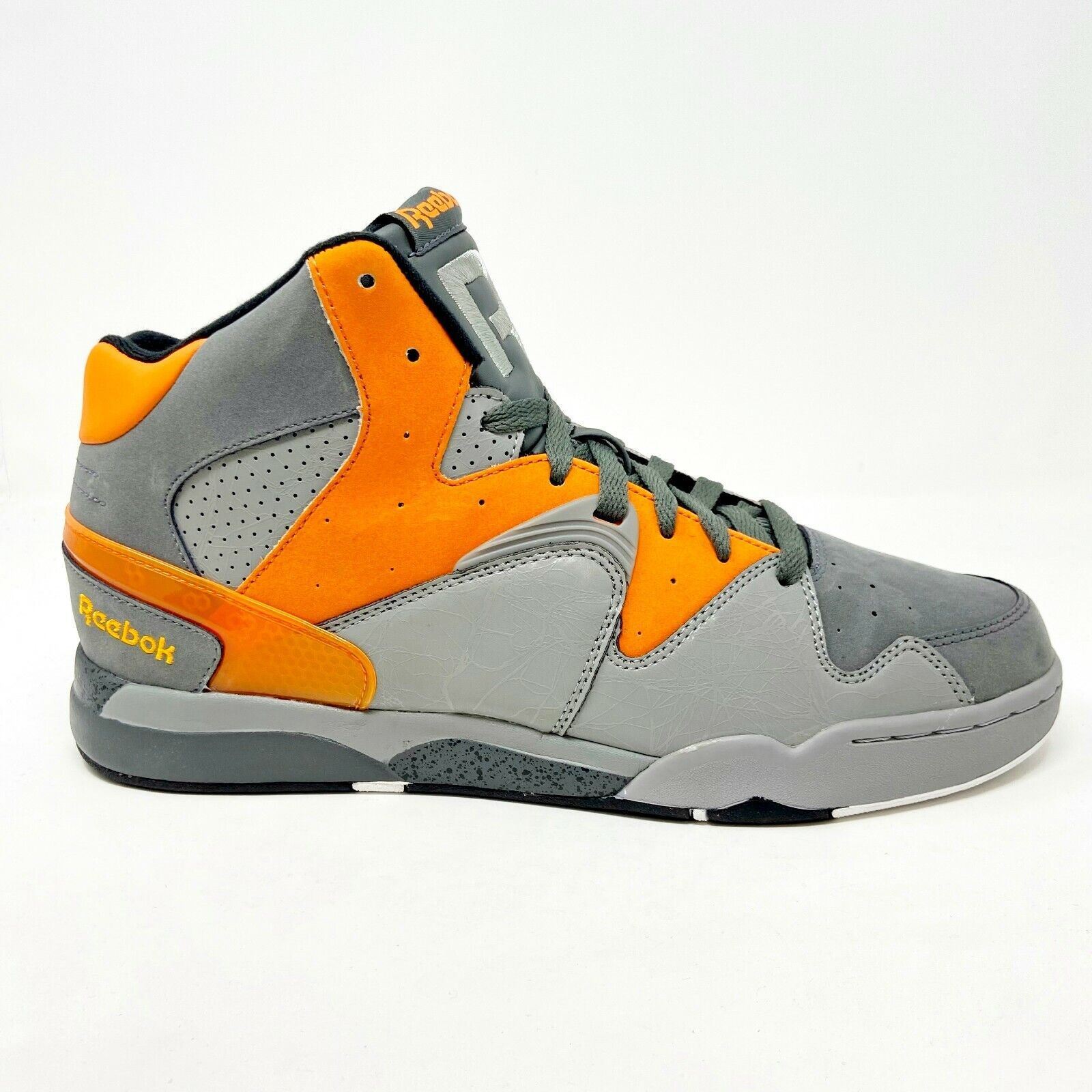 Reebok Classic Jam Gray Orange Mens Retro Basketball  display picture 2