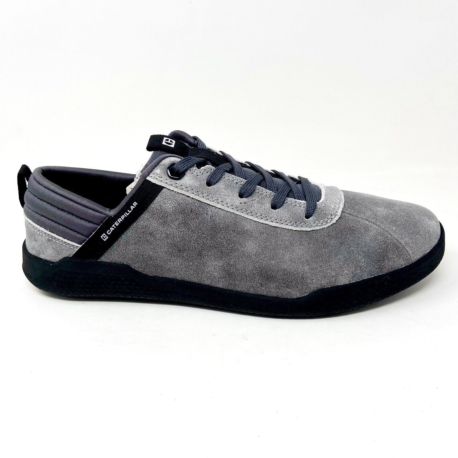 Caterpillar CAT Hex Glacier Grey Black Mens Suede Casual  display picture 2