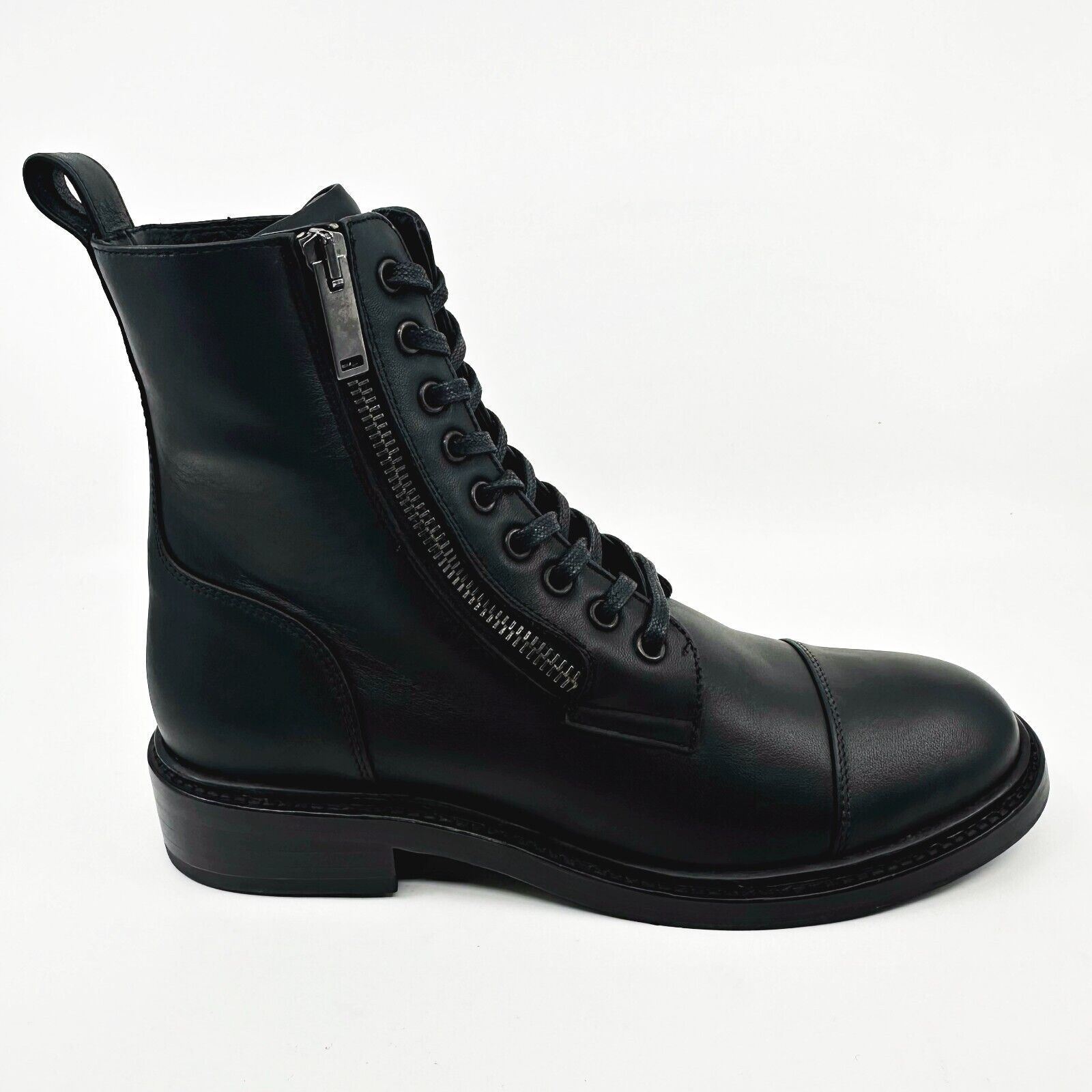 Thursday Boot Co Major Black Leather Womens Zipper Combat 