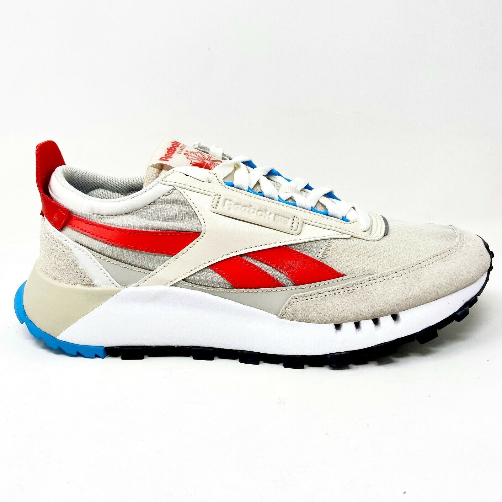 Reebok Classic Leather Legacy Alabaster Chalk Laser Red Mens