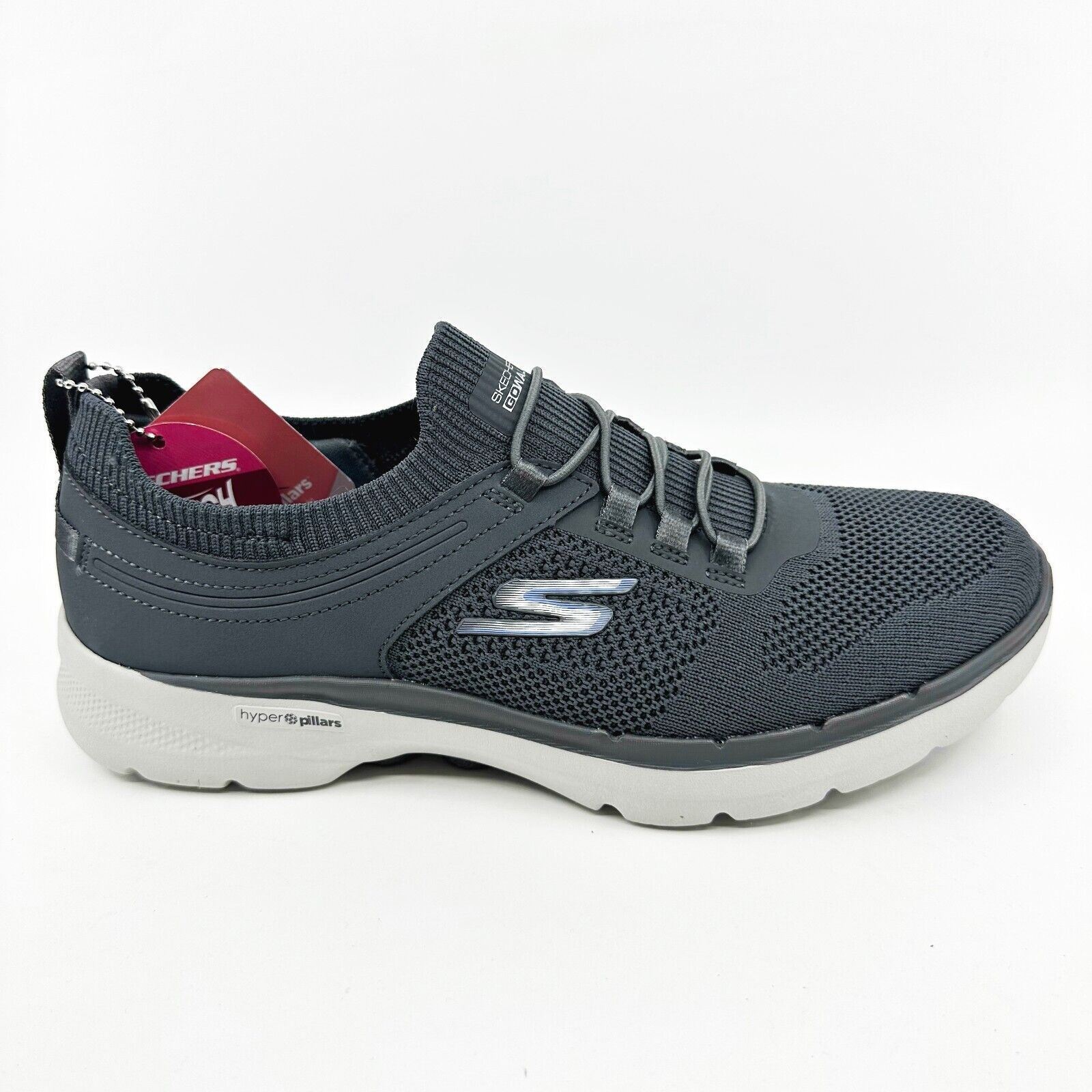 Skechers Go Walk 6 Summer Sparks Charcoal Womens Comfort Shoes | eBay