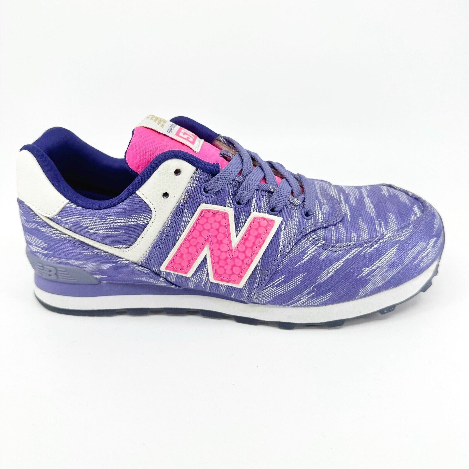 New Balance 574 Classics Purple Pink White Kids Running Sneakers KL574SQG