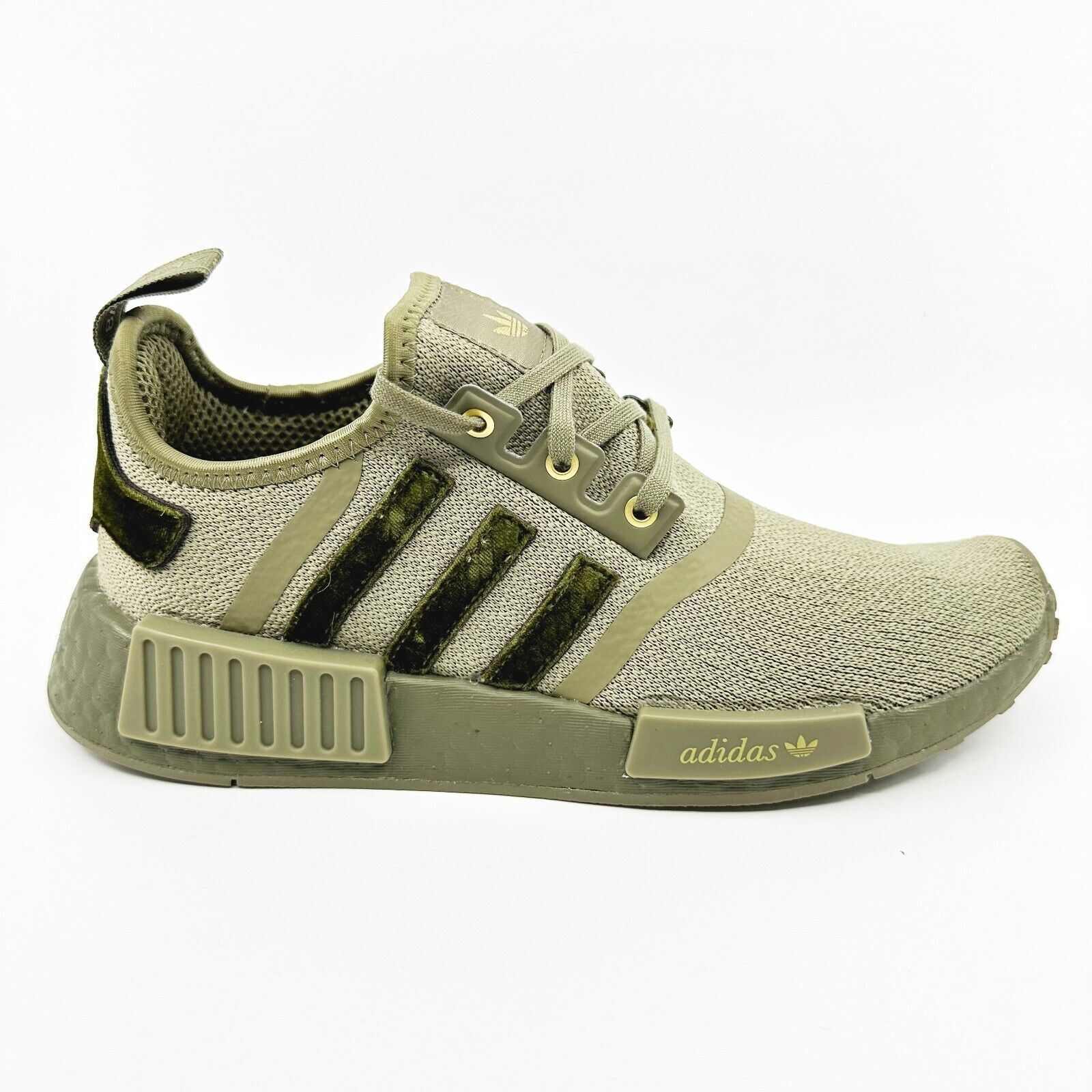Adidas NMD R1 Orbit Green Velvet Womens Running Sneakers