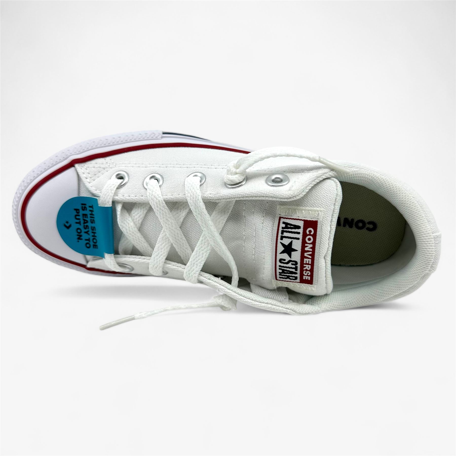 Converse CTAS Street Slip White Garnet Navy Kids Size 3.5 Athletic