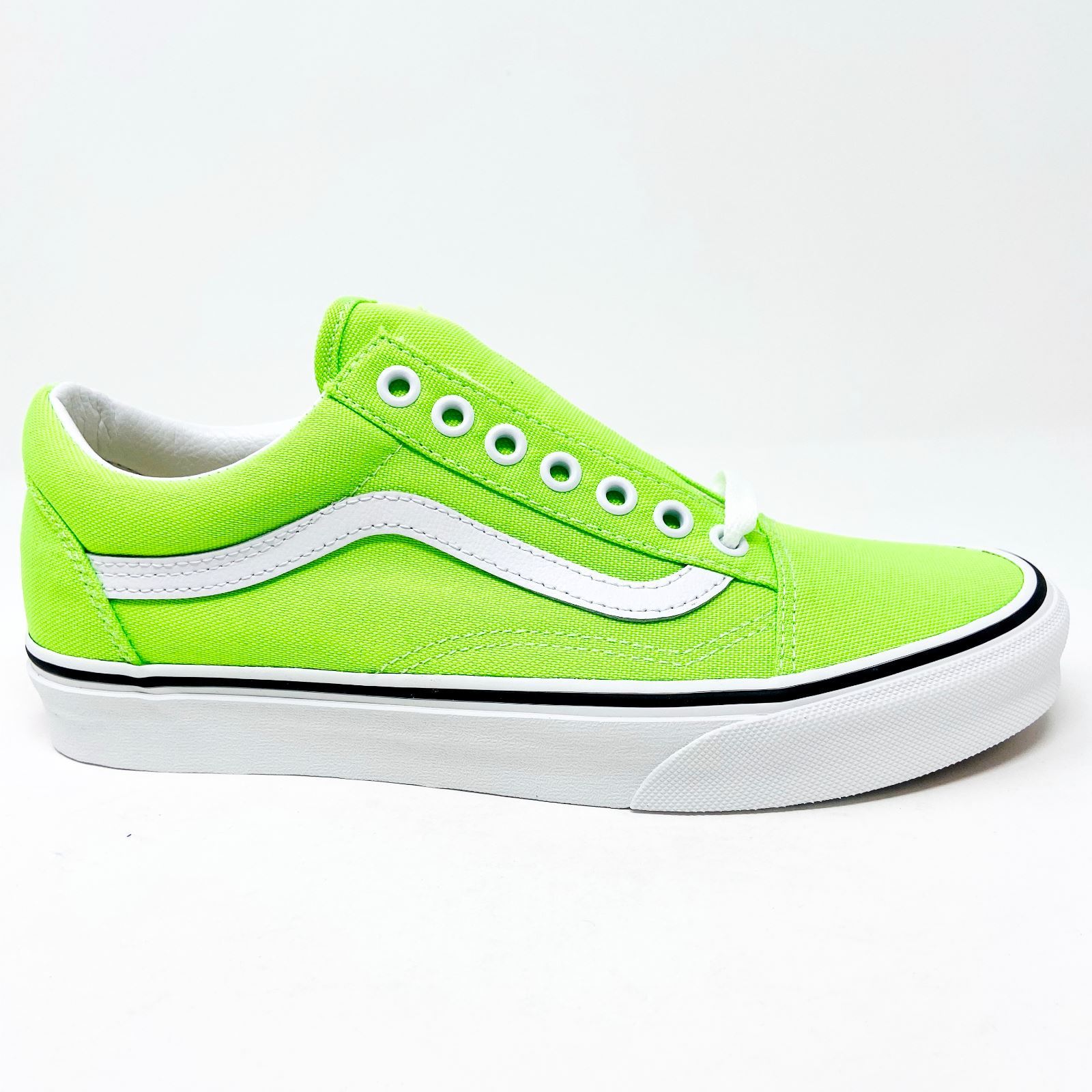 Vans Old Skool (Neon) Gecko Green True White Womens Casual S
