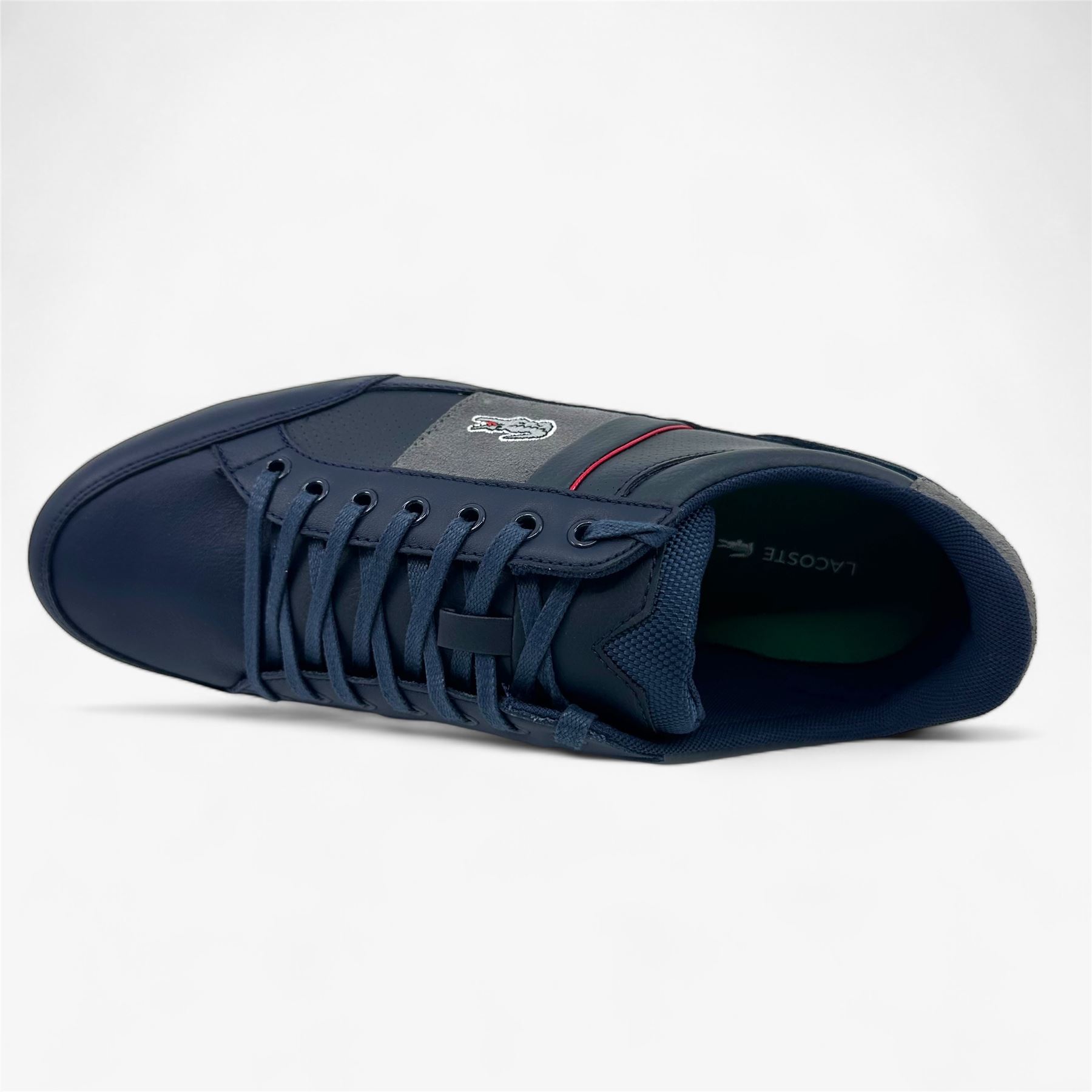 LACOSTE MEN\'S LEATHER LACE-TO -TOE CHAYMON NAVY BLUE SNEAKERS US 11.5 BRAND NEW! Buy Lacoste Men main image 4
