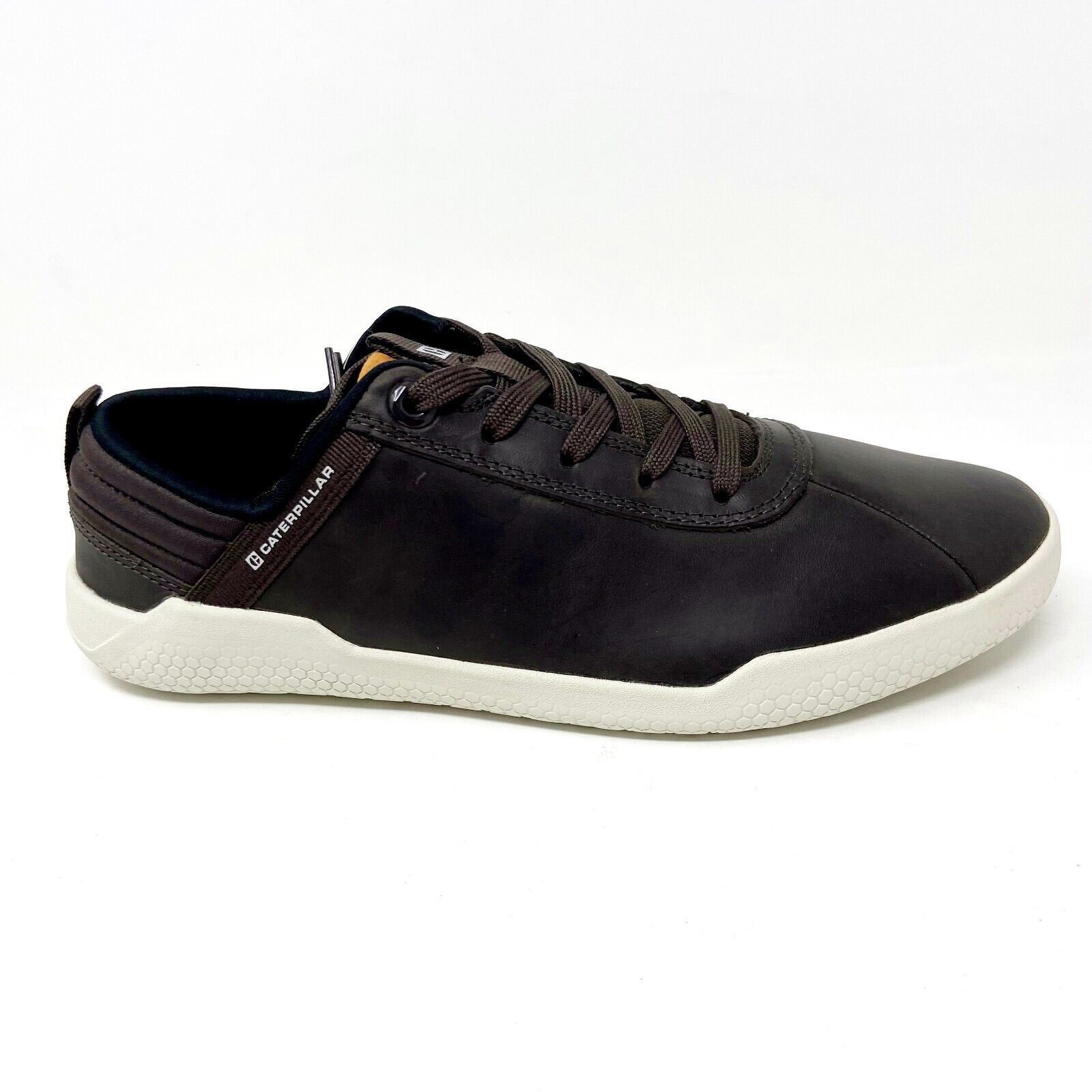 Caterpillar CAT Hex Coffee Bean Brown Mens Leather Shoes Sneakers