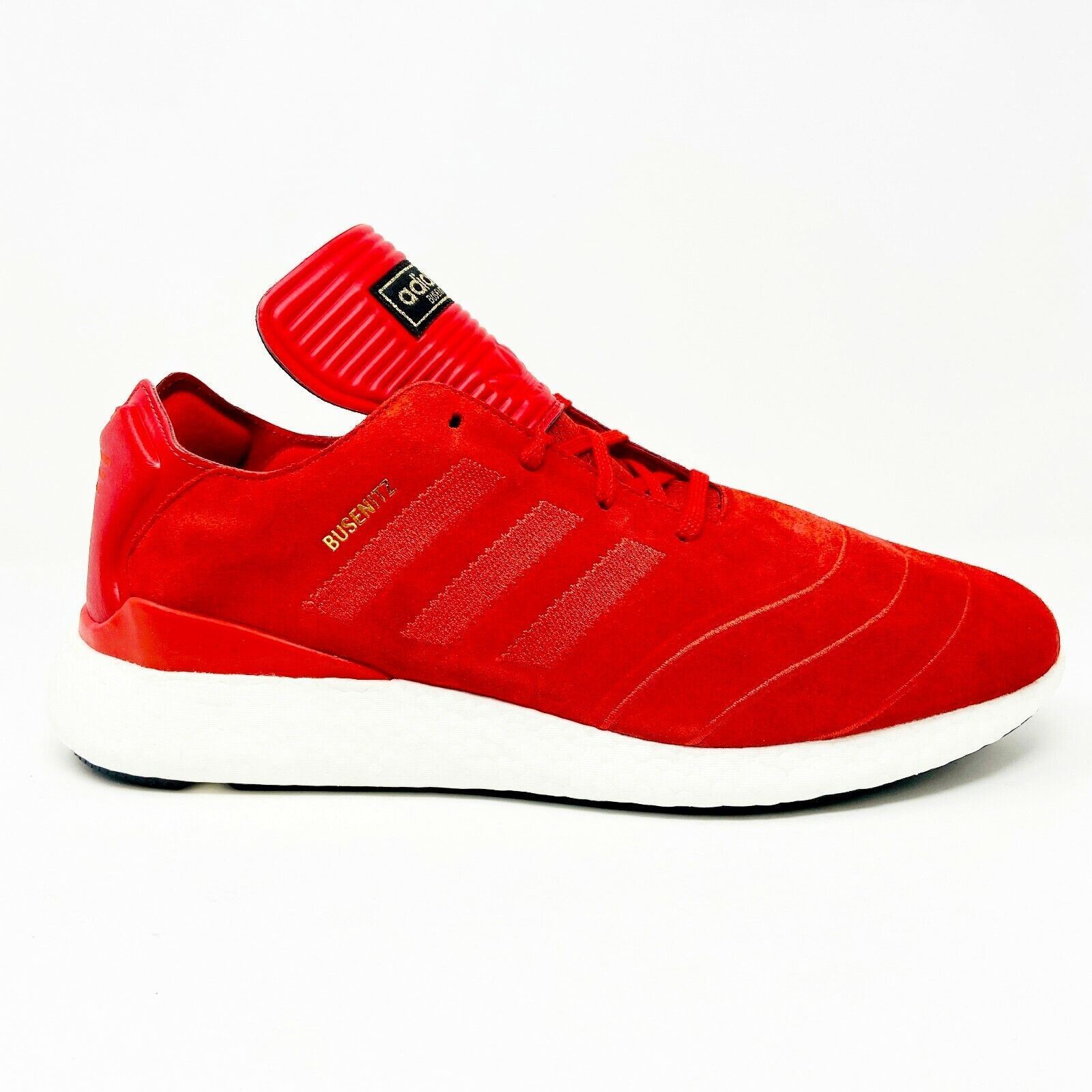 Adidas Busenitz Pure Boost Scarlet Red White Mens Running Sneakers