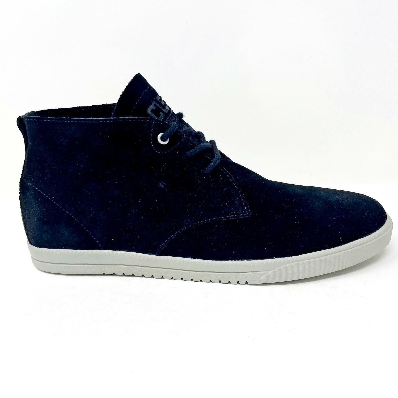 Clae Strayhorn Unlined Black Suede Gravel Mens Mid Casual 