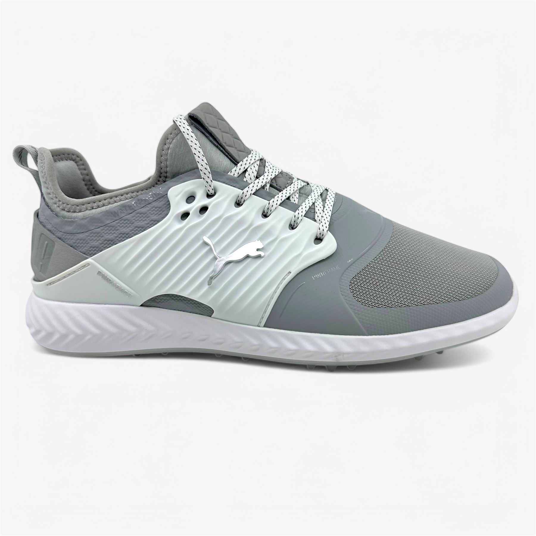 Puma Ignite PwrAdapt Golf Shoes Men 9.5 Grey Burgundy Excellent Waterproof Cleat PUMA IGNITE PWRADAPT Caged USA Golf Shoes - Carl main image 3