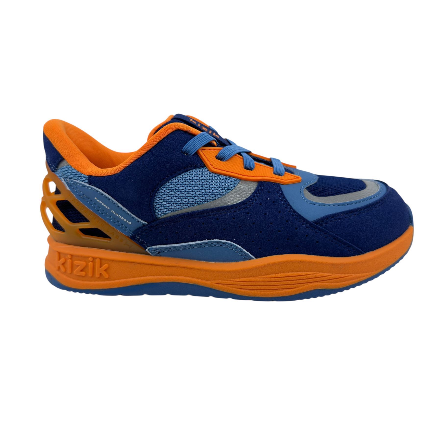 Kizik Phoenix Bellwether Blue Orange Kids Athletic Sneaker