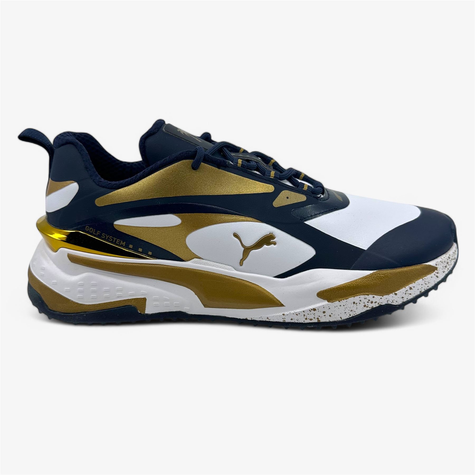 PUMA X PTC GS Fast Navy Blazer Gold White Mens Waterproof Golf