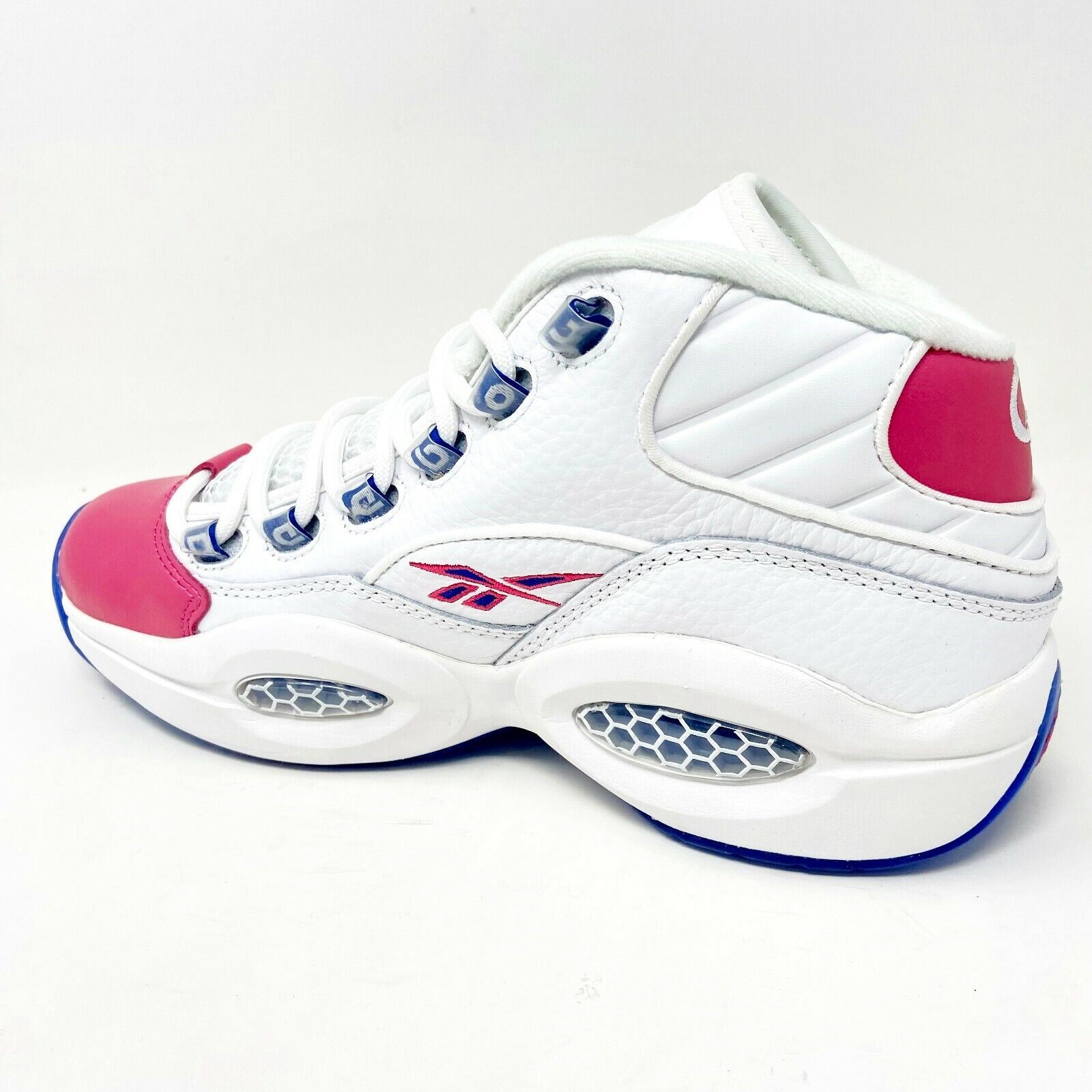 Reebok Question Mid Eric Emanuel Pink Toe White Mens Sneakers