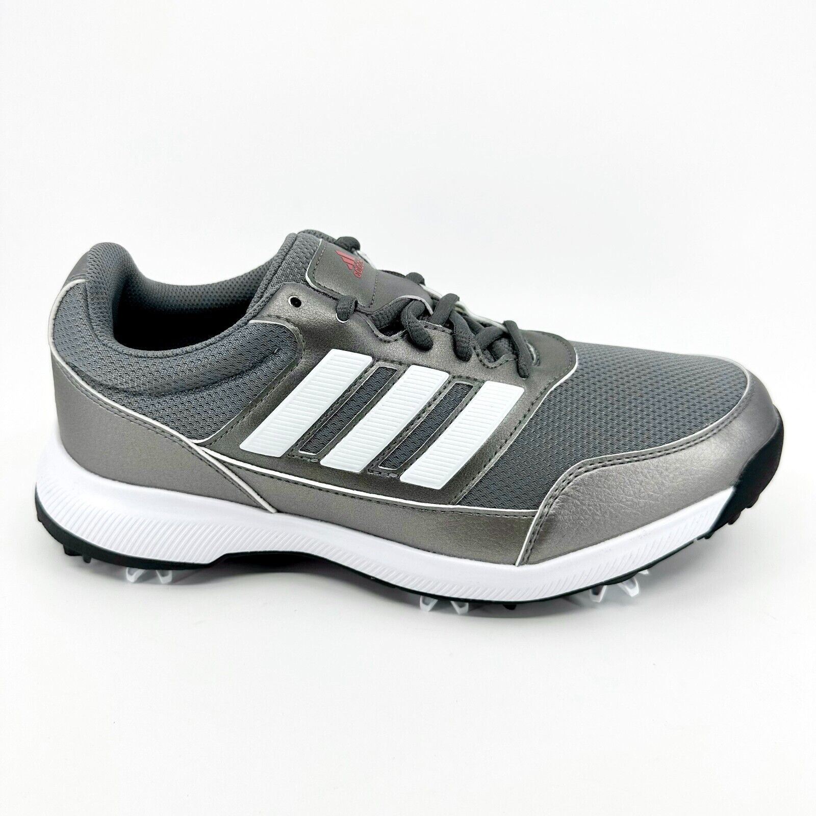 Adidas Tech Response 2.0 Gray Silver Metallic Mens Wide Golf Shoes