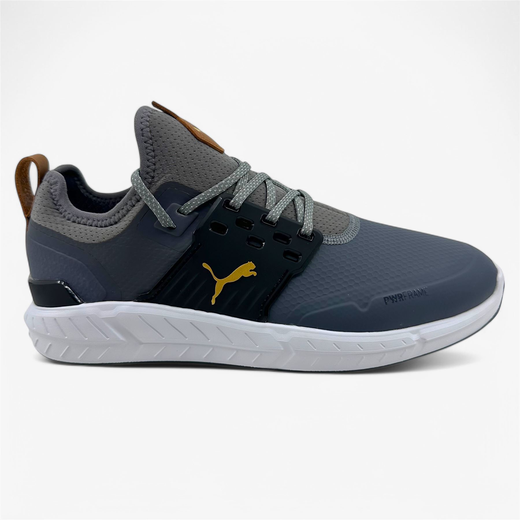PUMA Ignite Articulate Black Gold Quiet Shade Mens Wide Wate