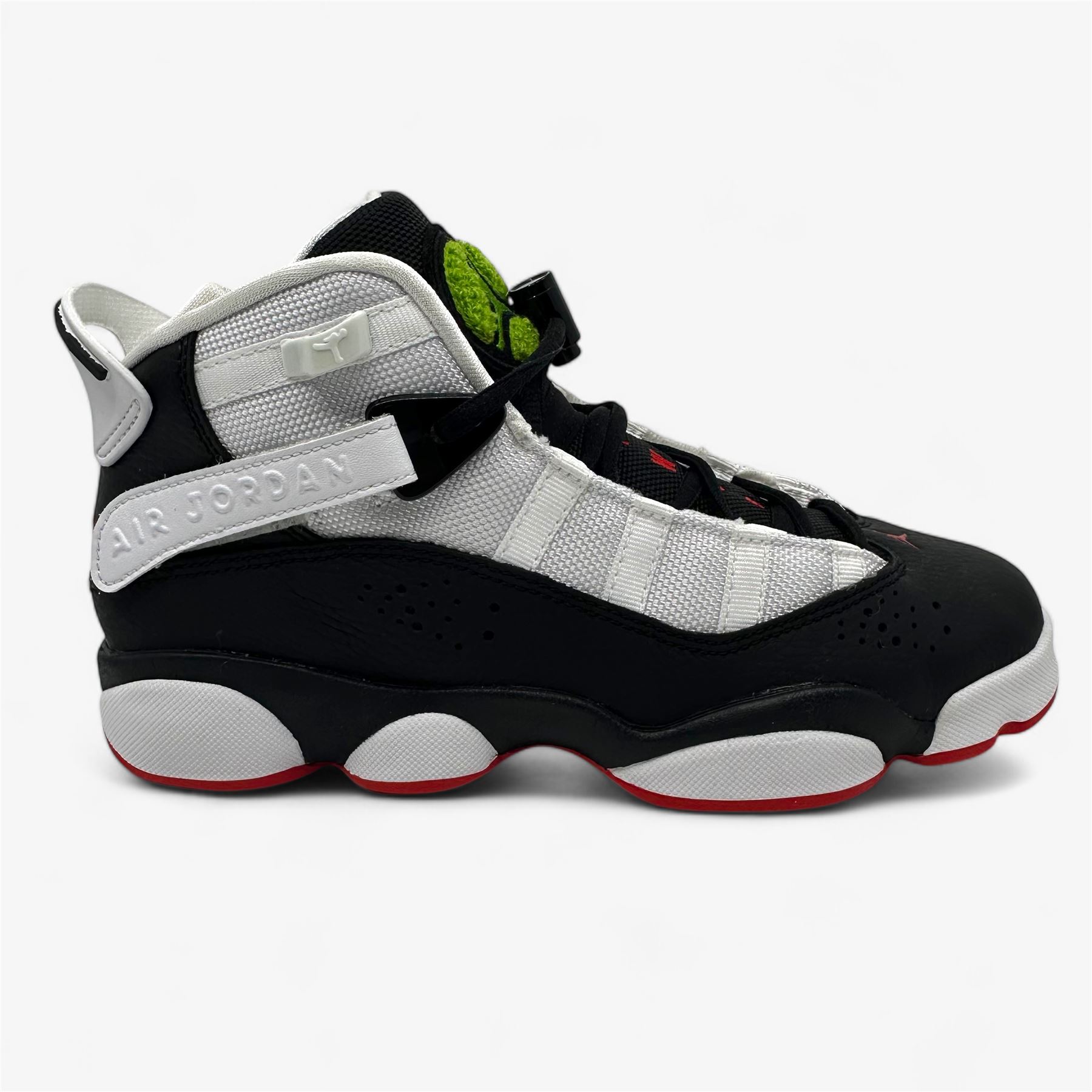 Jordan 6 Rings GS Black University Red White Kids Size 5 Athletic