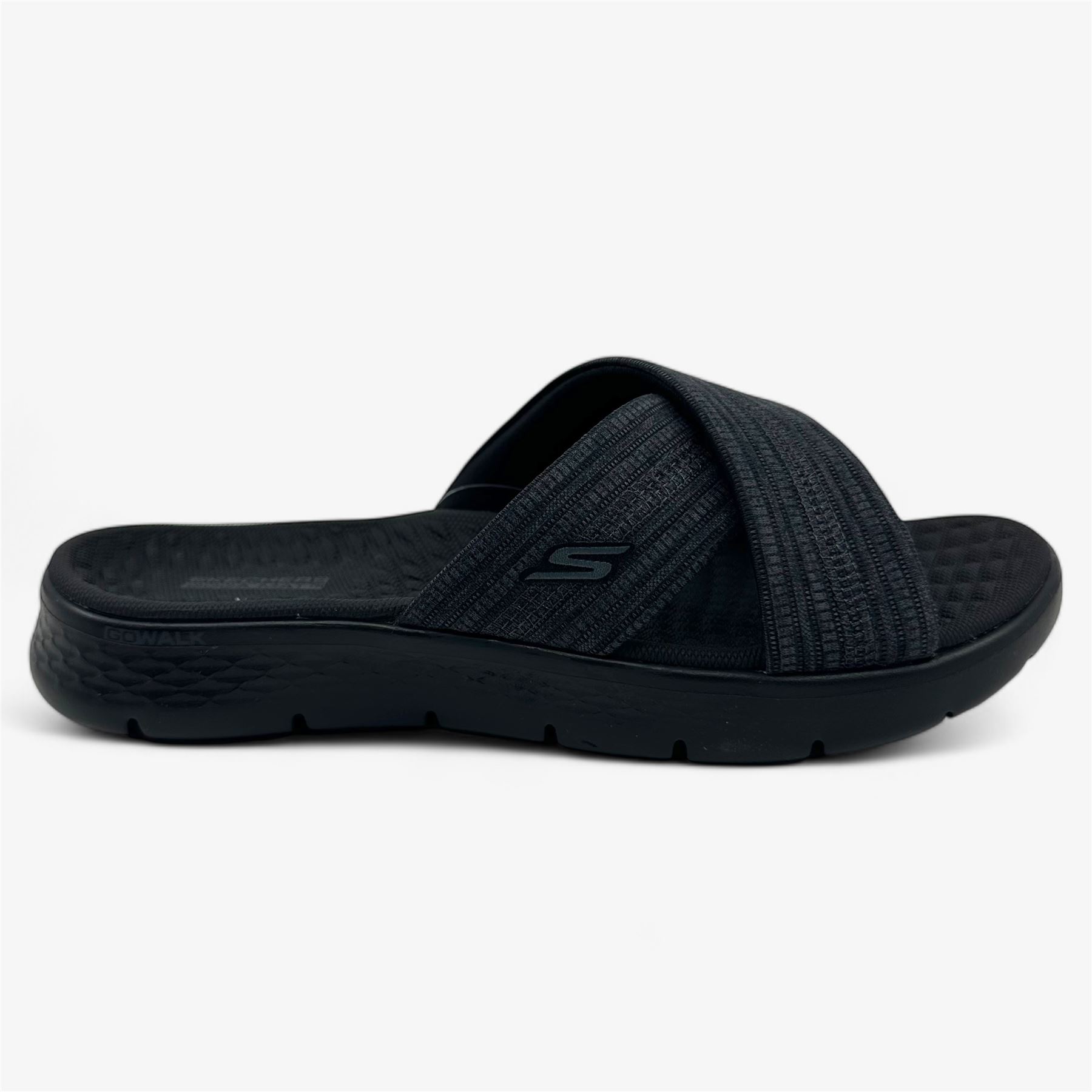 Skechers Go Walk Flex Butterfly Bliss Black Gray Womens Sandal