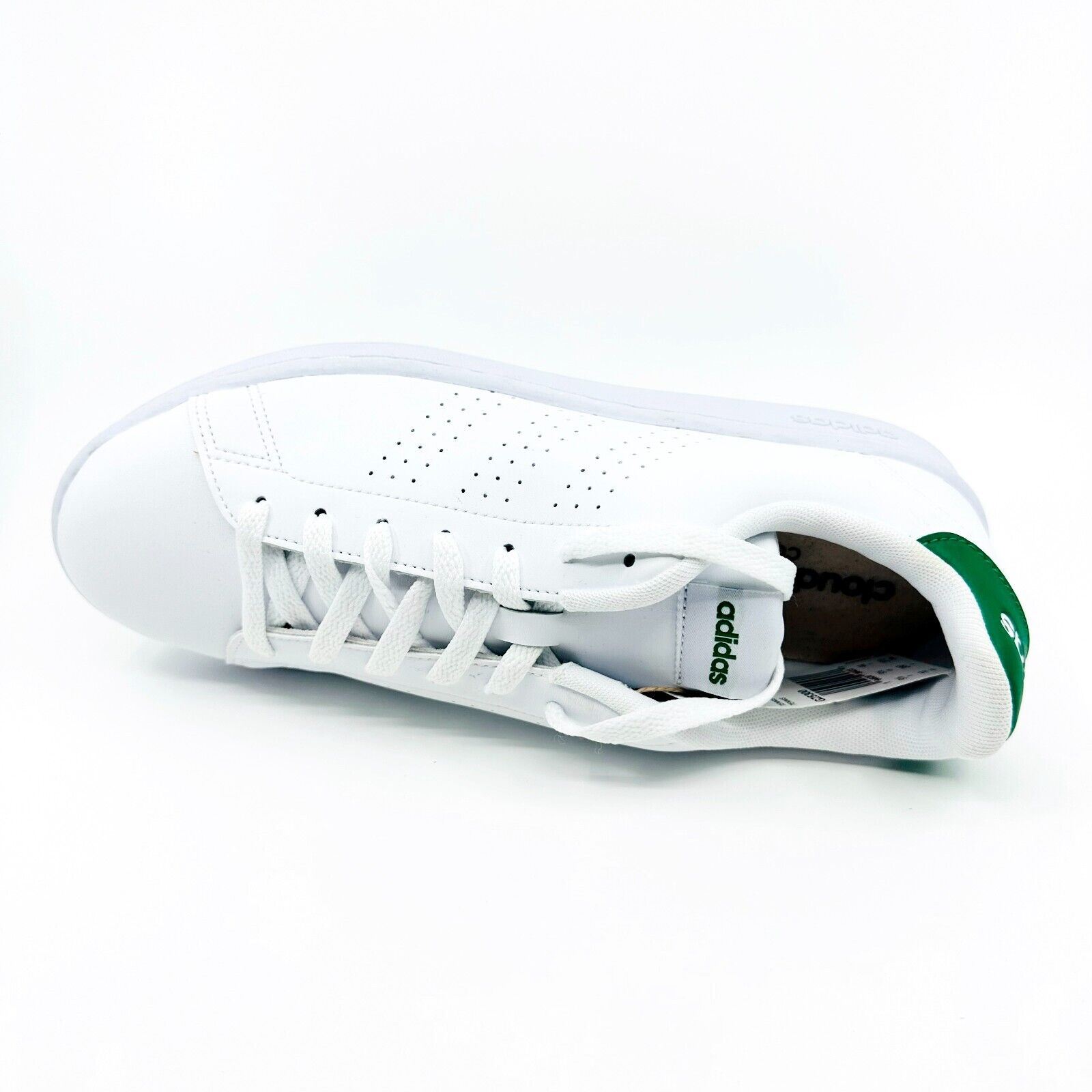 Adidas Advantage White Green Mens Size 10 Athletic Low Top Shoes GZ5300 Mens Adidas Advantage Comfy Athletic White Green Shoes  main image 3