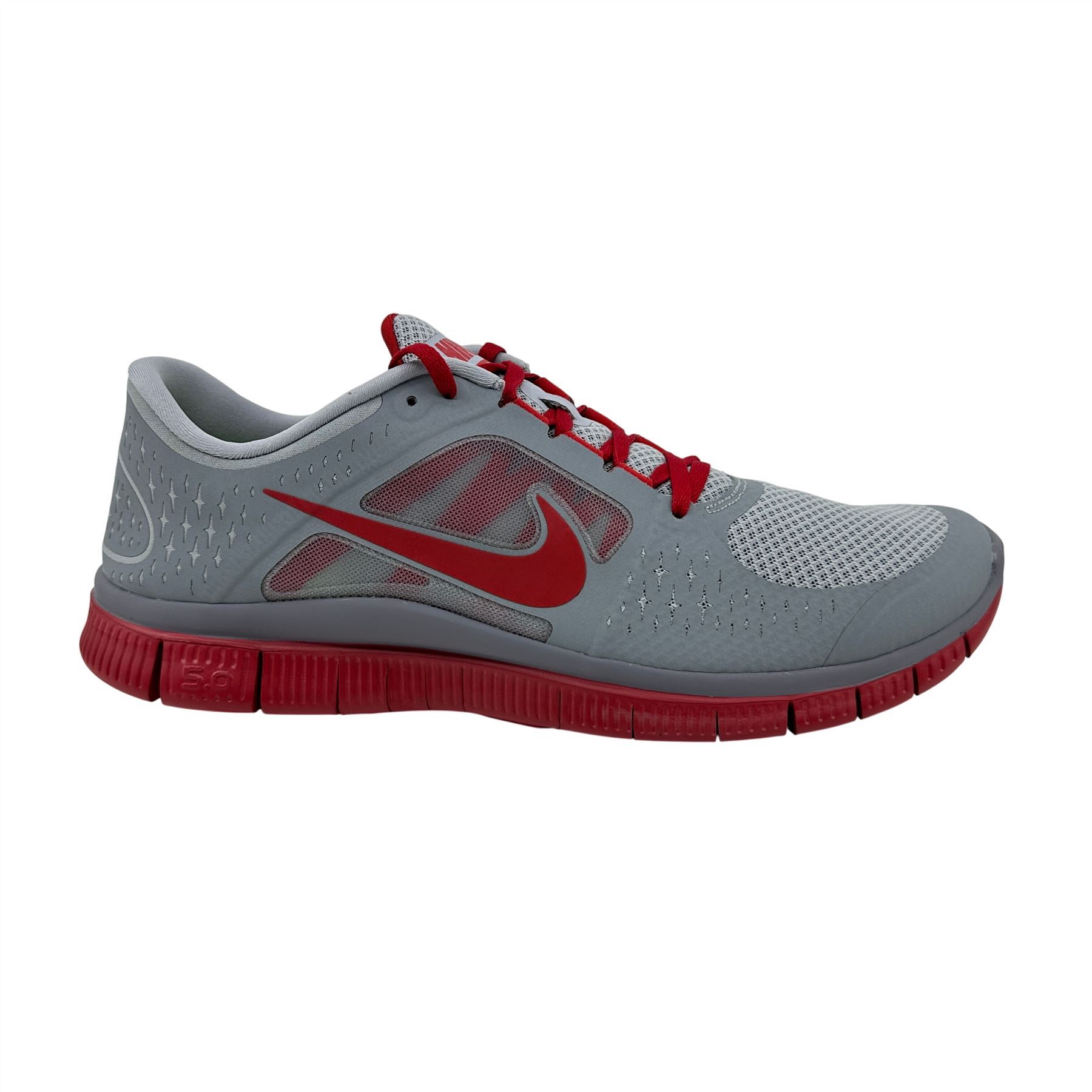Nike Free Run+ 3 Wolf Grey Gym Red Mens Athletic Sneaker | eBay