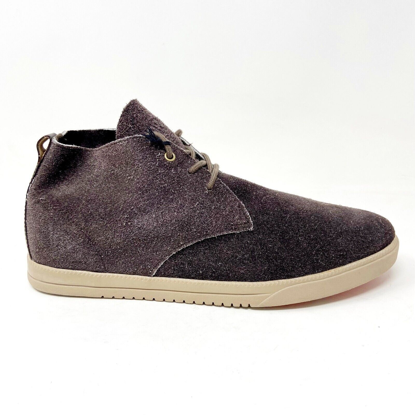 Clae Strayhorn Unlined Umber Suede Mens Mid Top Casual Shoes 