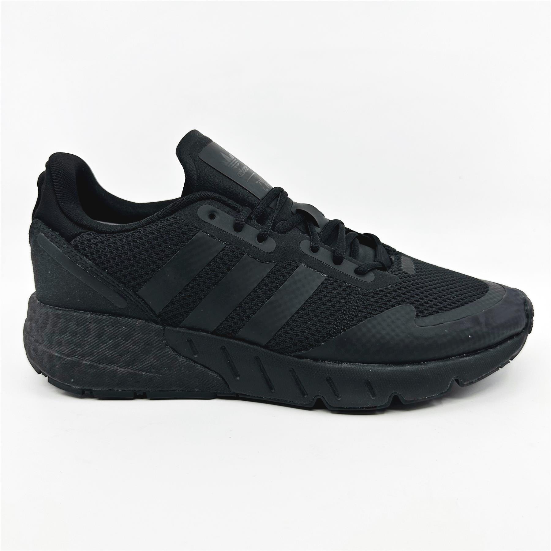 adidas ZX 1K Boost Triple Black Unisex Kids Athletic Sneaker