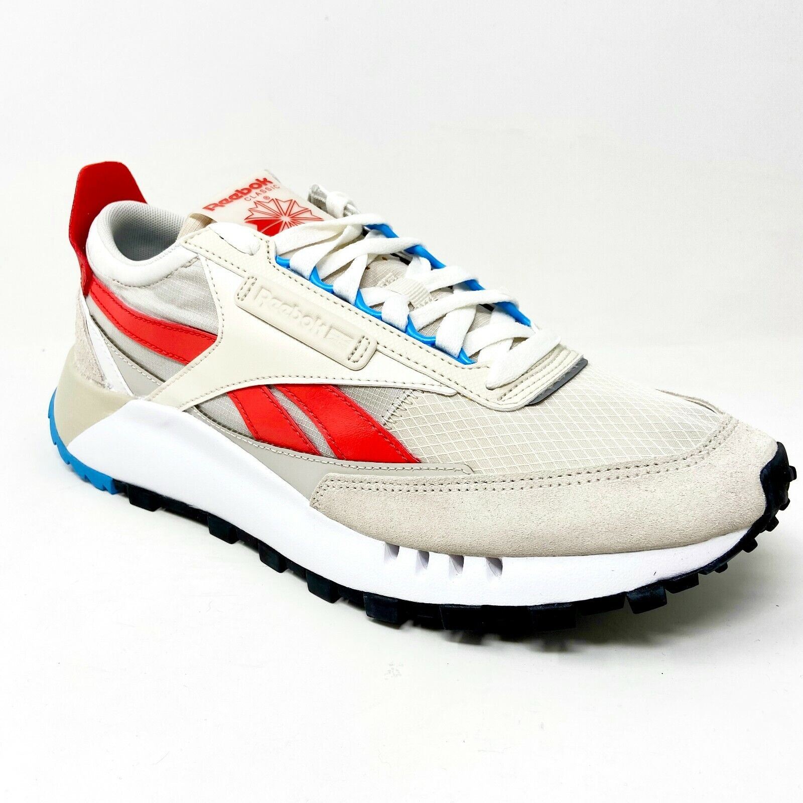 Reebok Classic Leather Legacy Alabaster Chalk Laser Red Mens
