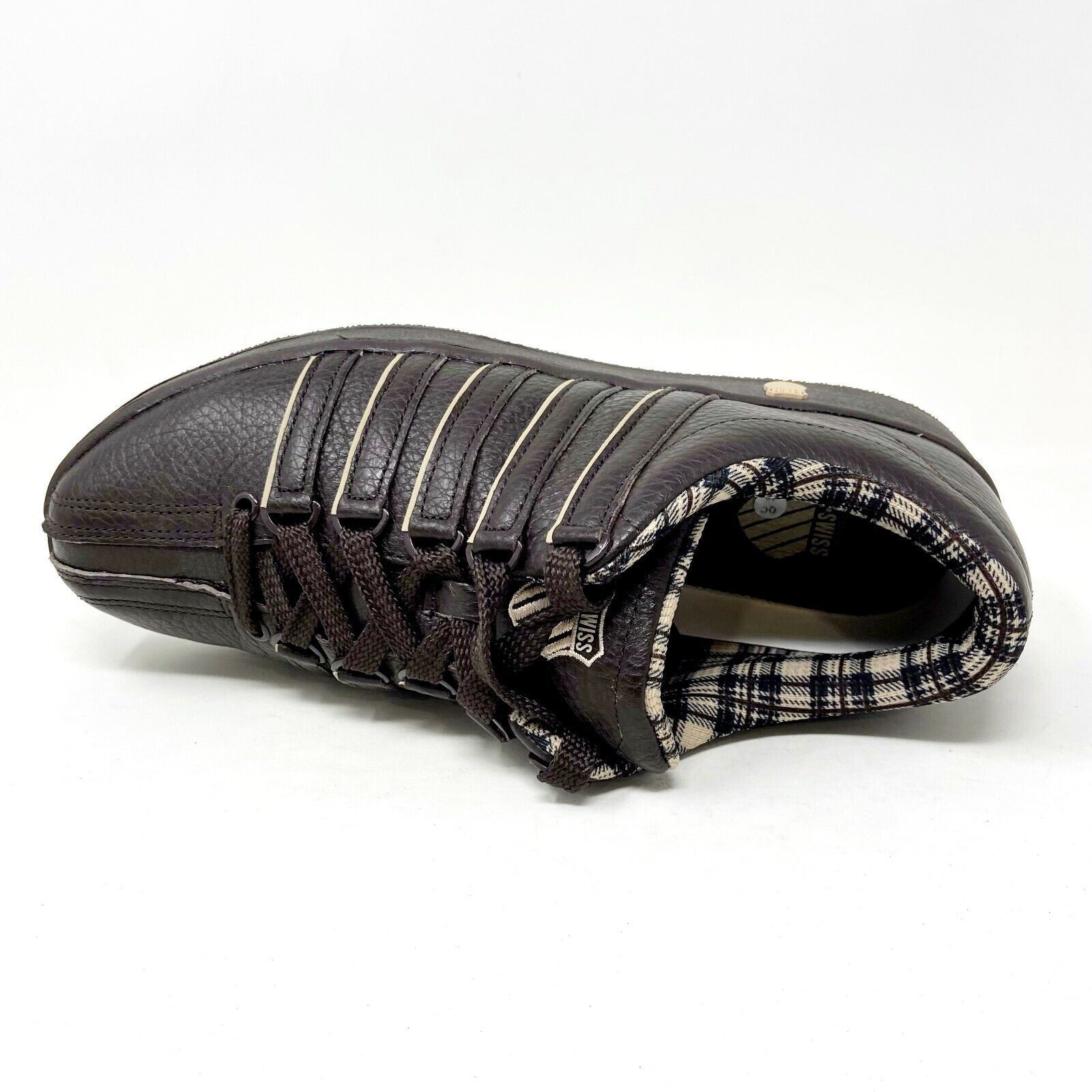K-Swiss Classic LXP Chocolate Brown Leather Mens Casual Sneakers