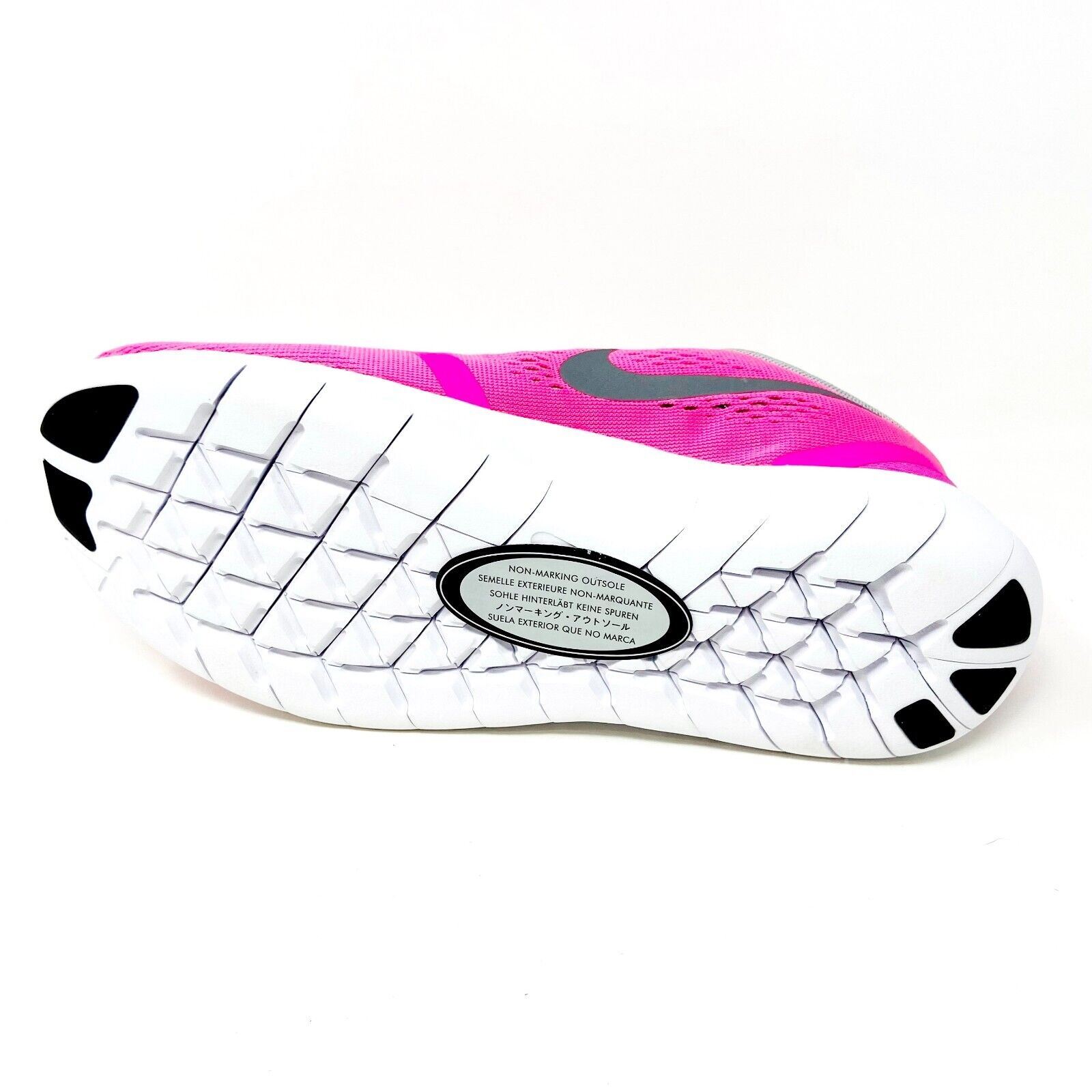 Nike Free RN (GS) Pink Burst Silver White Black Girls Running