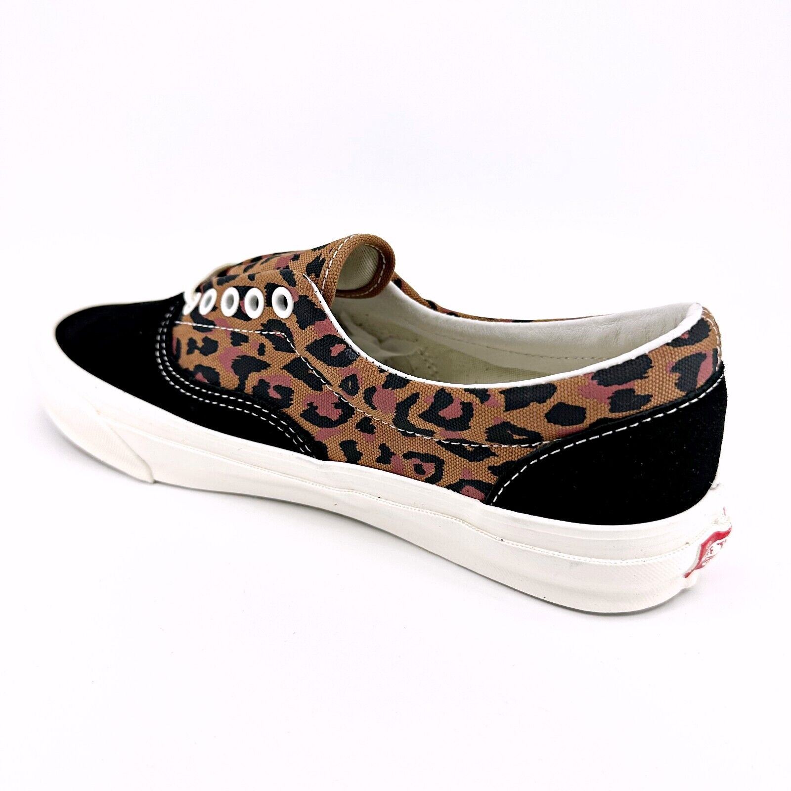 Vans Vault OG Era LX (Suede Canvas) Leopard Black Marshmallow Mens