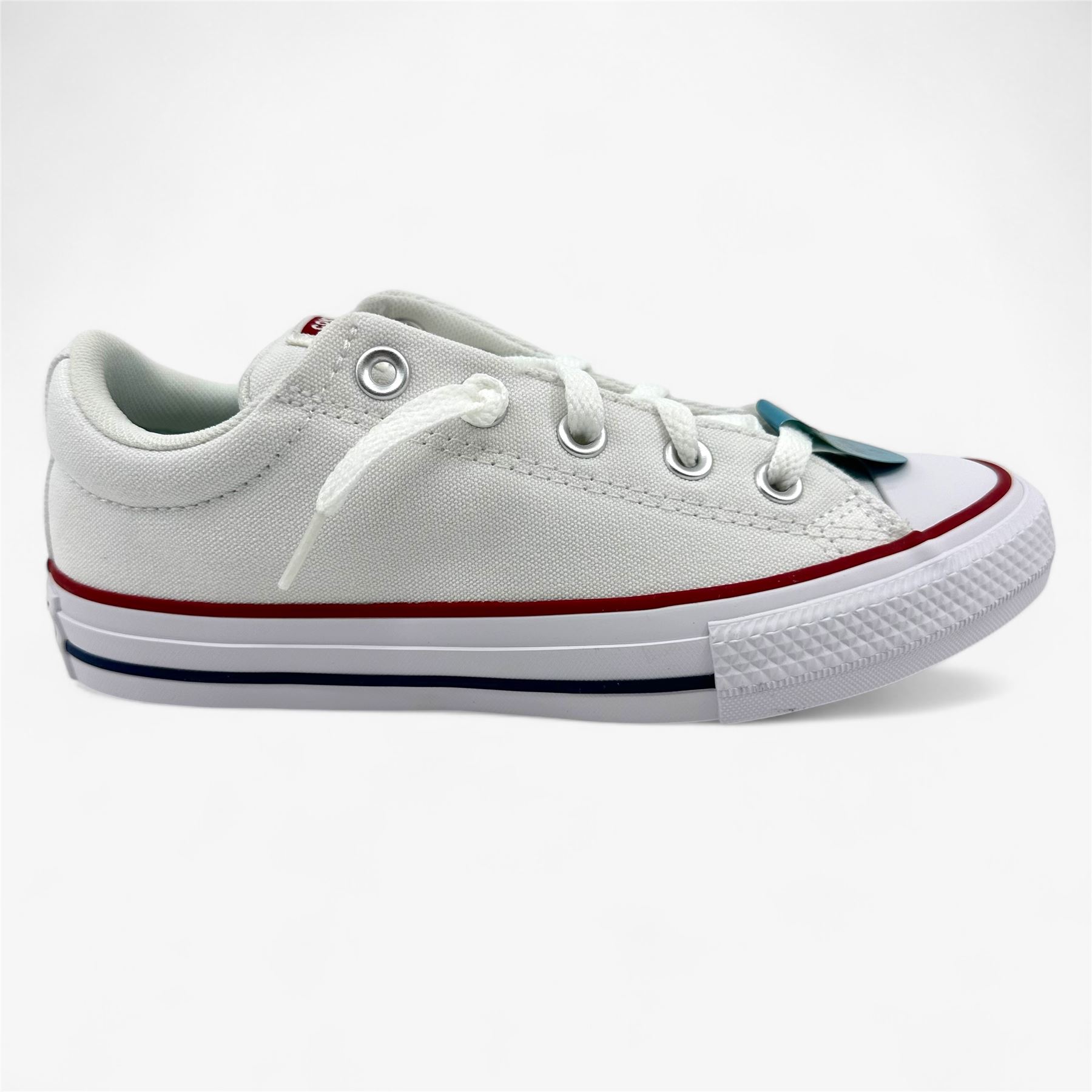 わかlil Converse CTAS Street Slip White Garnet Navy Kids Size 3.5 Athletic